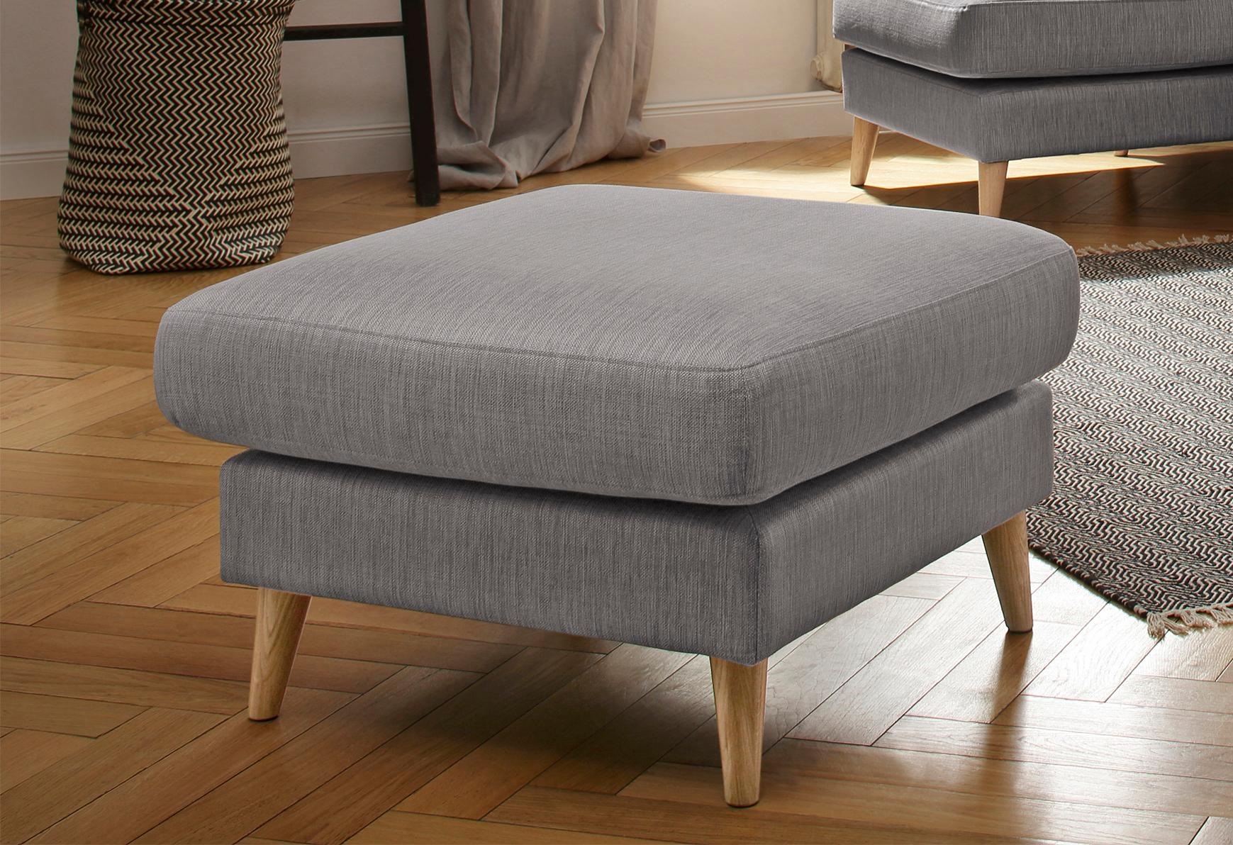 Image of Home affaire Polsterhocker »Marseille«, Mit Massivholzbeinen aus Eiche, In verschieden Bezügen und Farbvarianten bei Ackermann Versand Schweiz