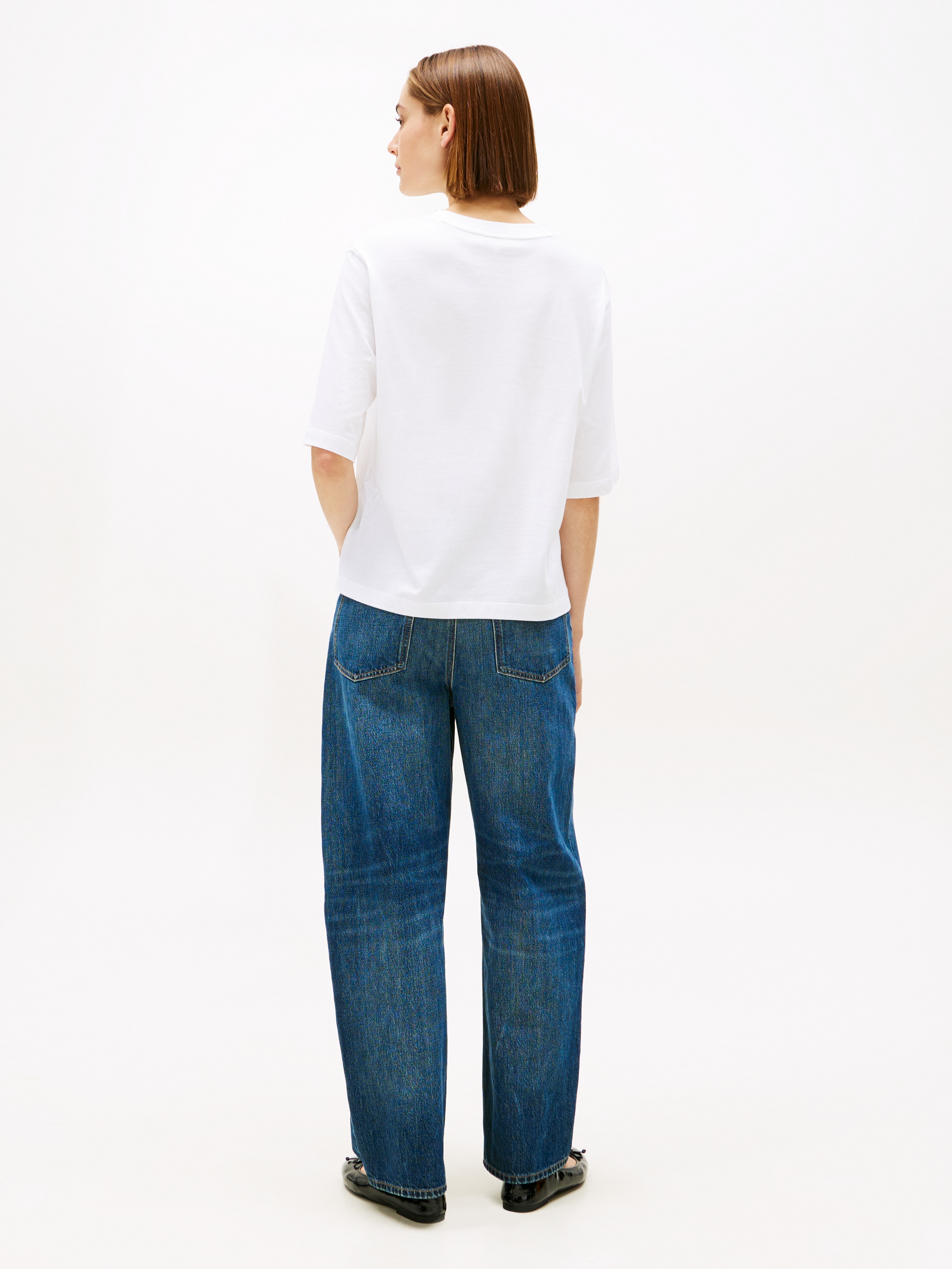 Tommy Hilfiger Langarmshirt »CORP LOGO TRAPEZE C-NK TEE«