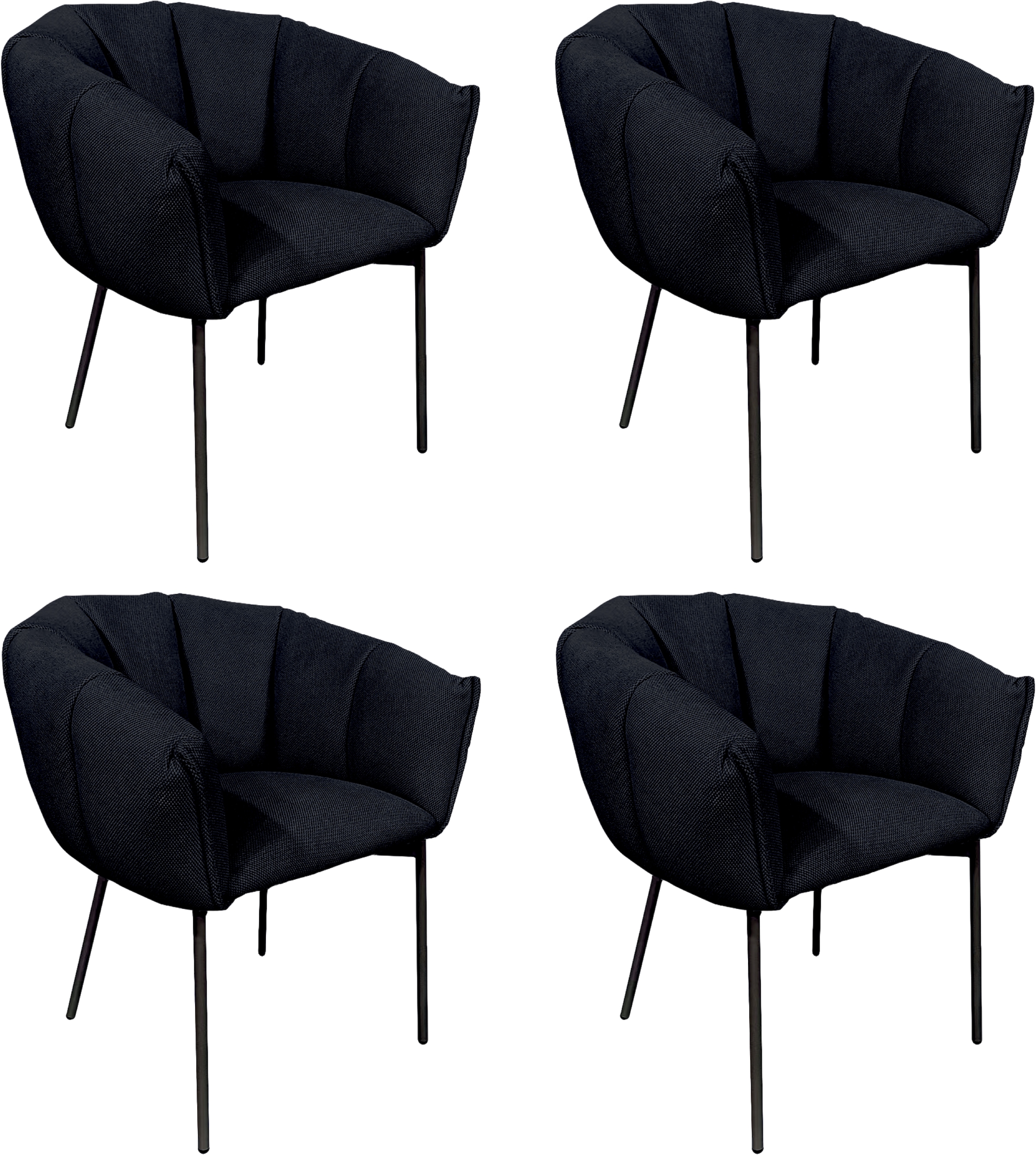 Image of Stolkom Armlehnstuhl "Pina BxHxT 70x78x63 cm" (Set) 4 Stk.Breite 70cm, Metallgestell