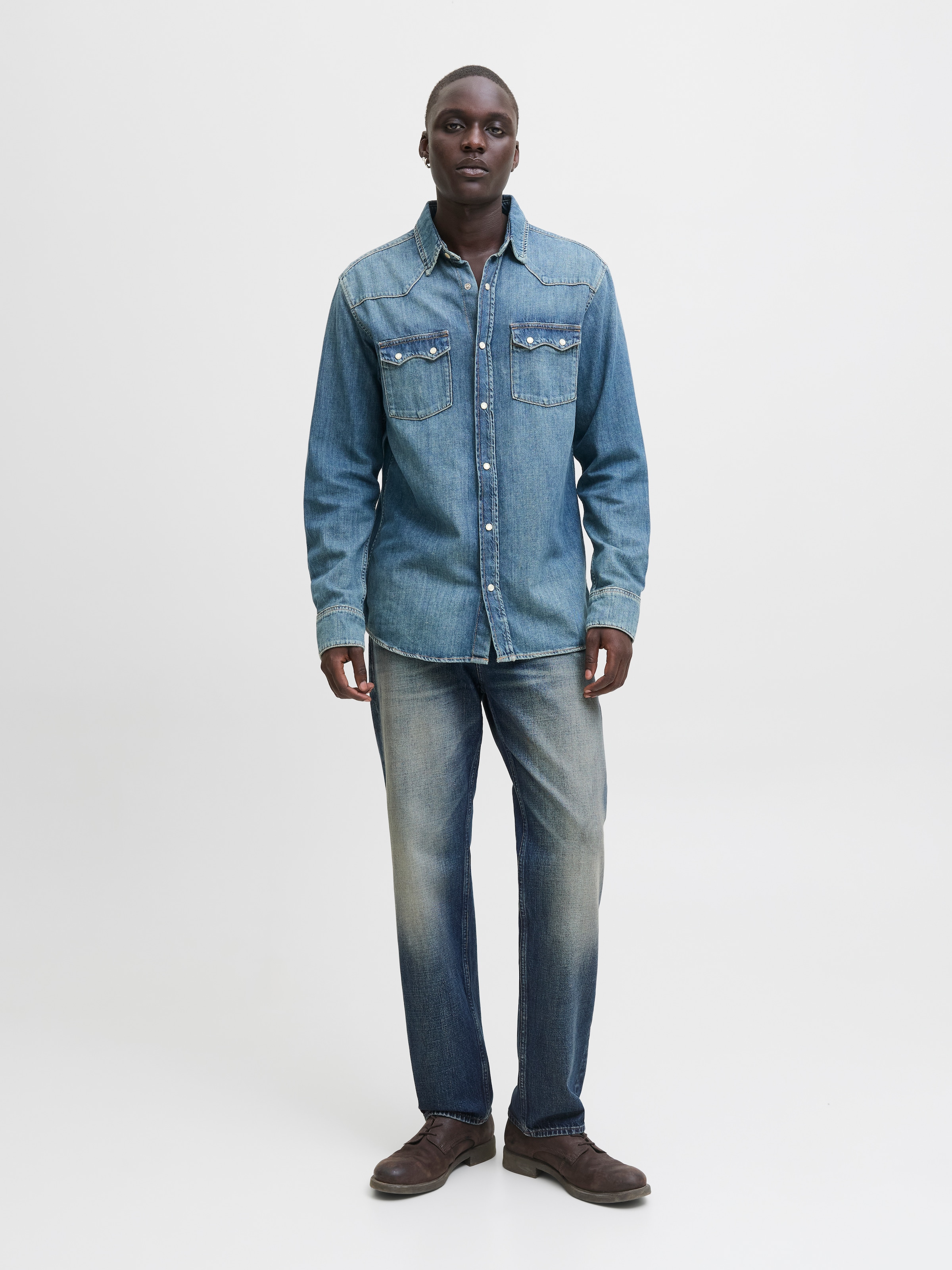 Jack & Jones Loose-fit-Jeans »JJICHRIS JJORIGINAL SBD 921 SN«, mit Gürtelschlaufen