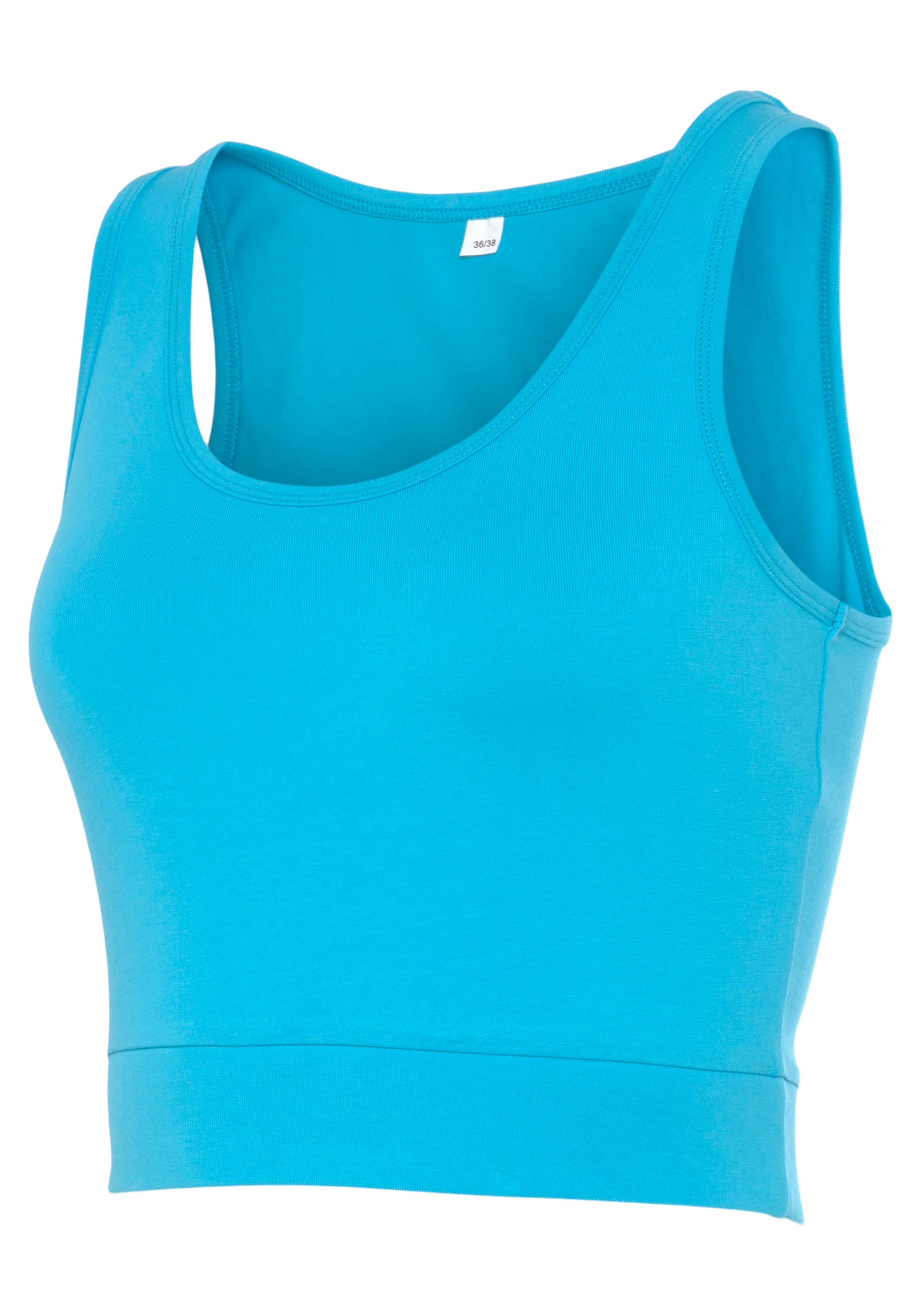 LASCANA ACTIVE Sporttop »-Basic-Crop-Top«, mit breiten Trägern