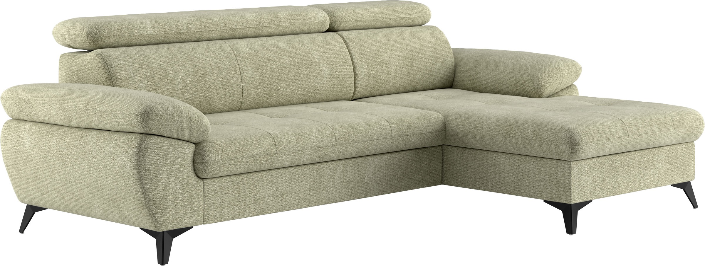 COTTA Ecksofa »Hudson L-Form«, mit Kopfteilverstellung, wahlweise mit Bettfunktion & Bettkasten