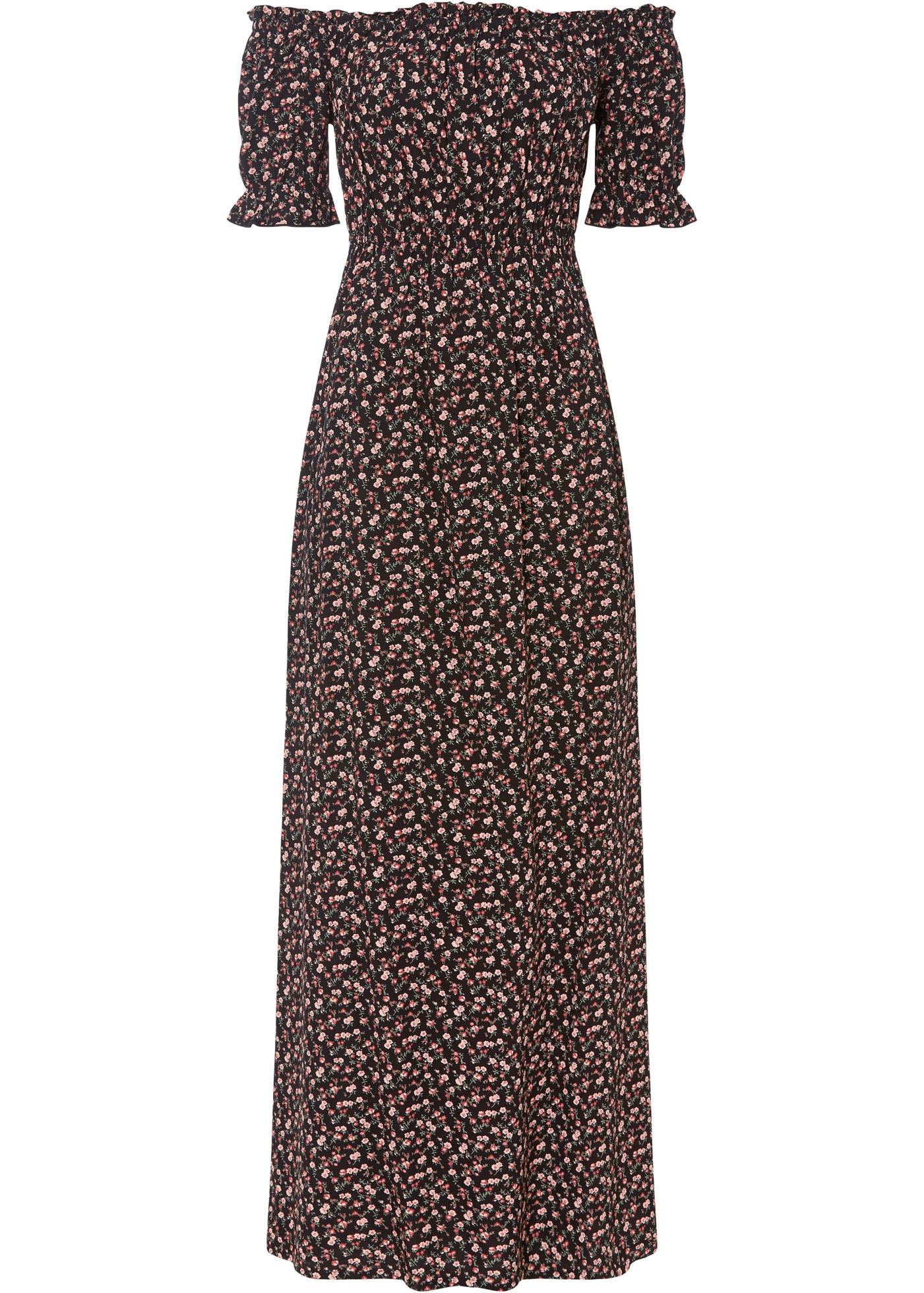 bonprix Maxikleid »Maxikleid aus reiner Viskose« für modernen Look, aus Viskose, mit freien Schultern