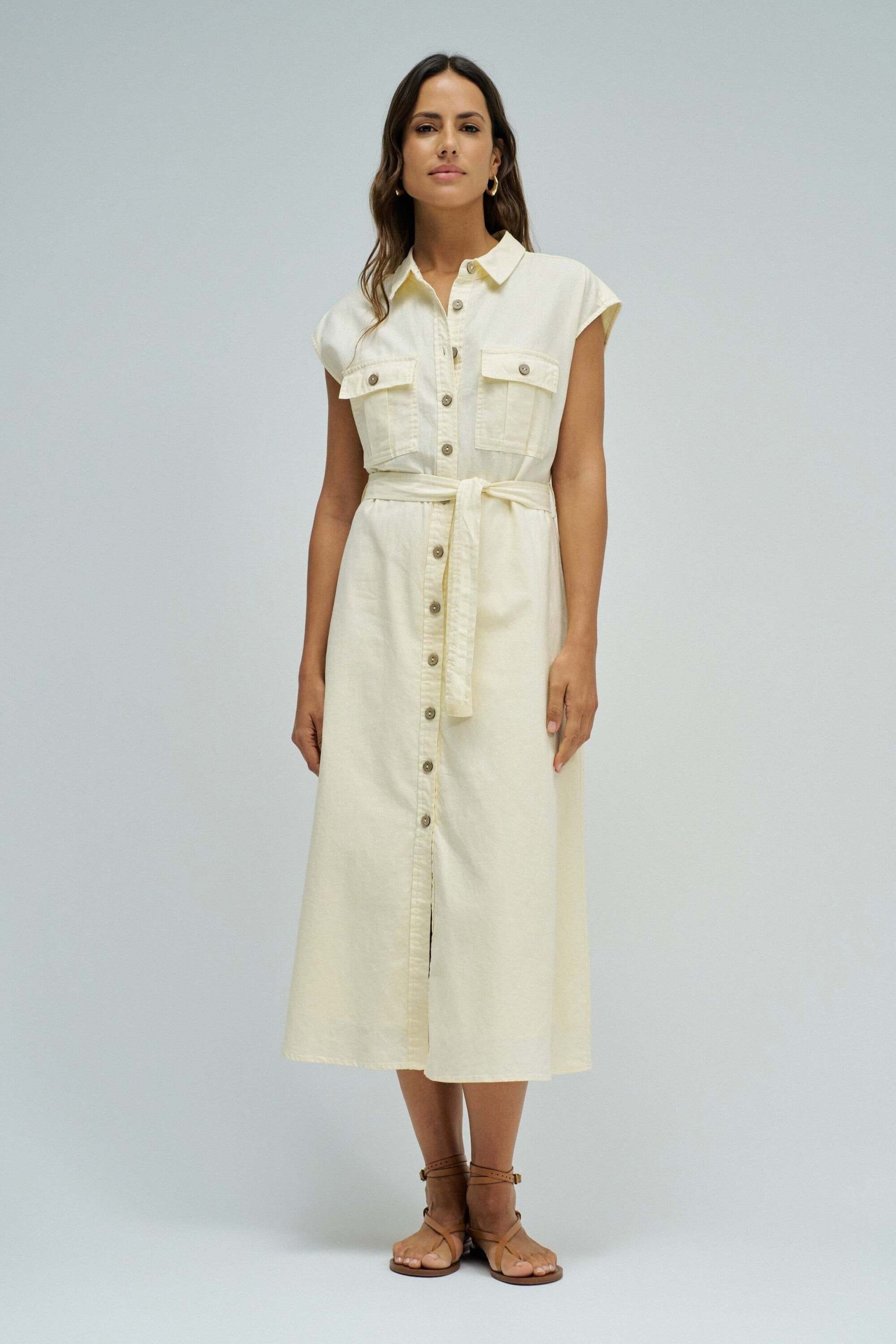 Salsa Midikleid »Salsa Jeans Midikleid Sleeveless Shirt Dress«