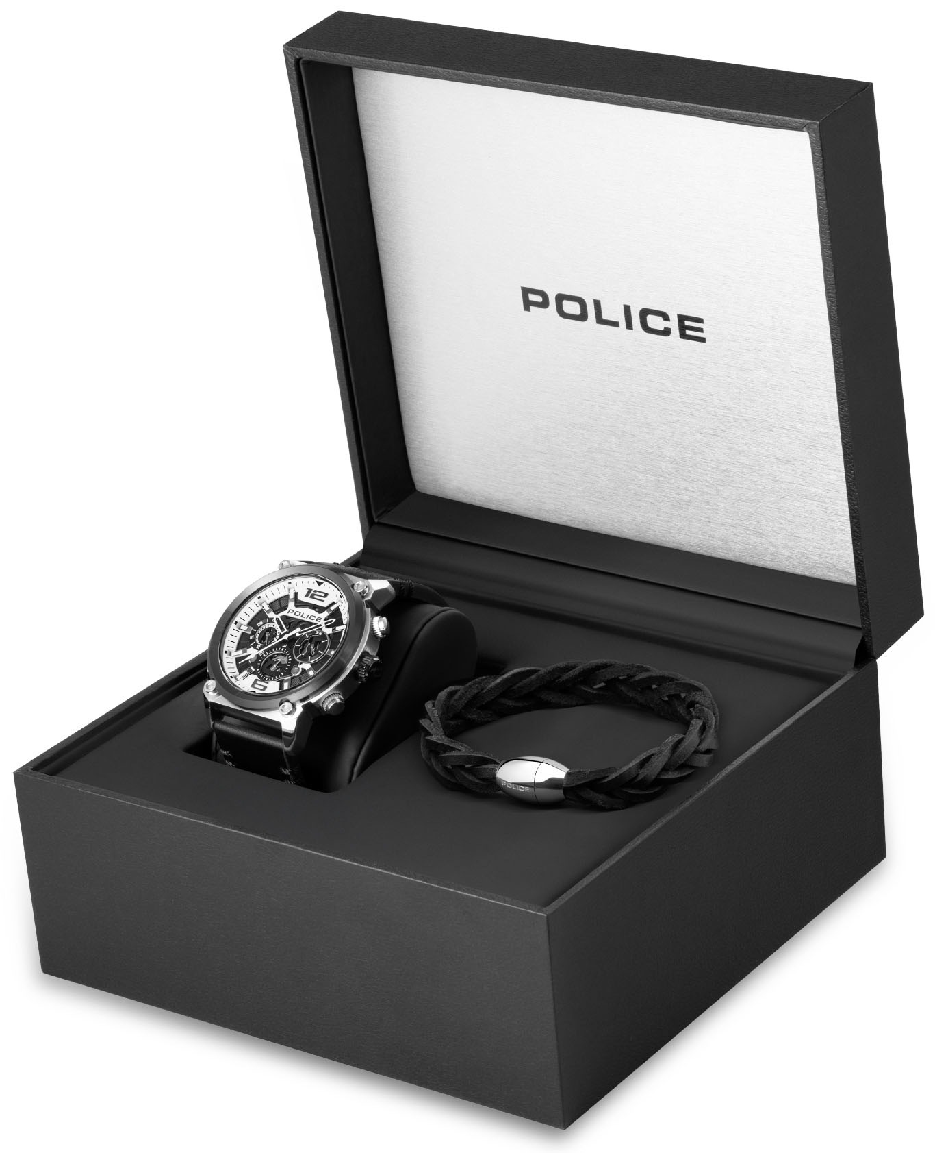 Image of Police Multifunktionsuhr »XMAS BOX SET 2, PL.14378JSTB/01-XMSB«, (Set, 2 tlg., mit Armband) bei Ackermann Versand Schweiz