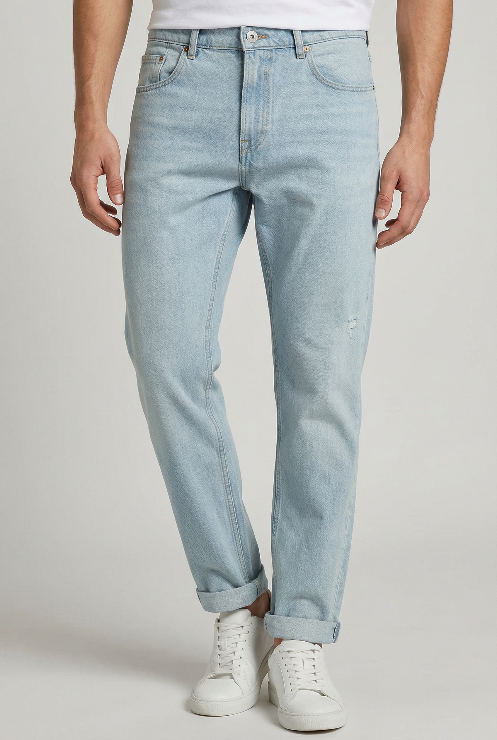 Image of Pepe Jeans Straight-Jeans "BYRON FS POWDERED BLUE" Regular Waist