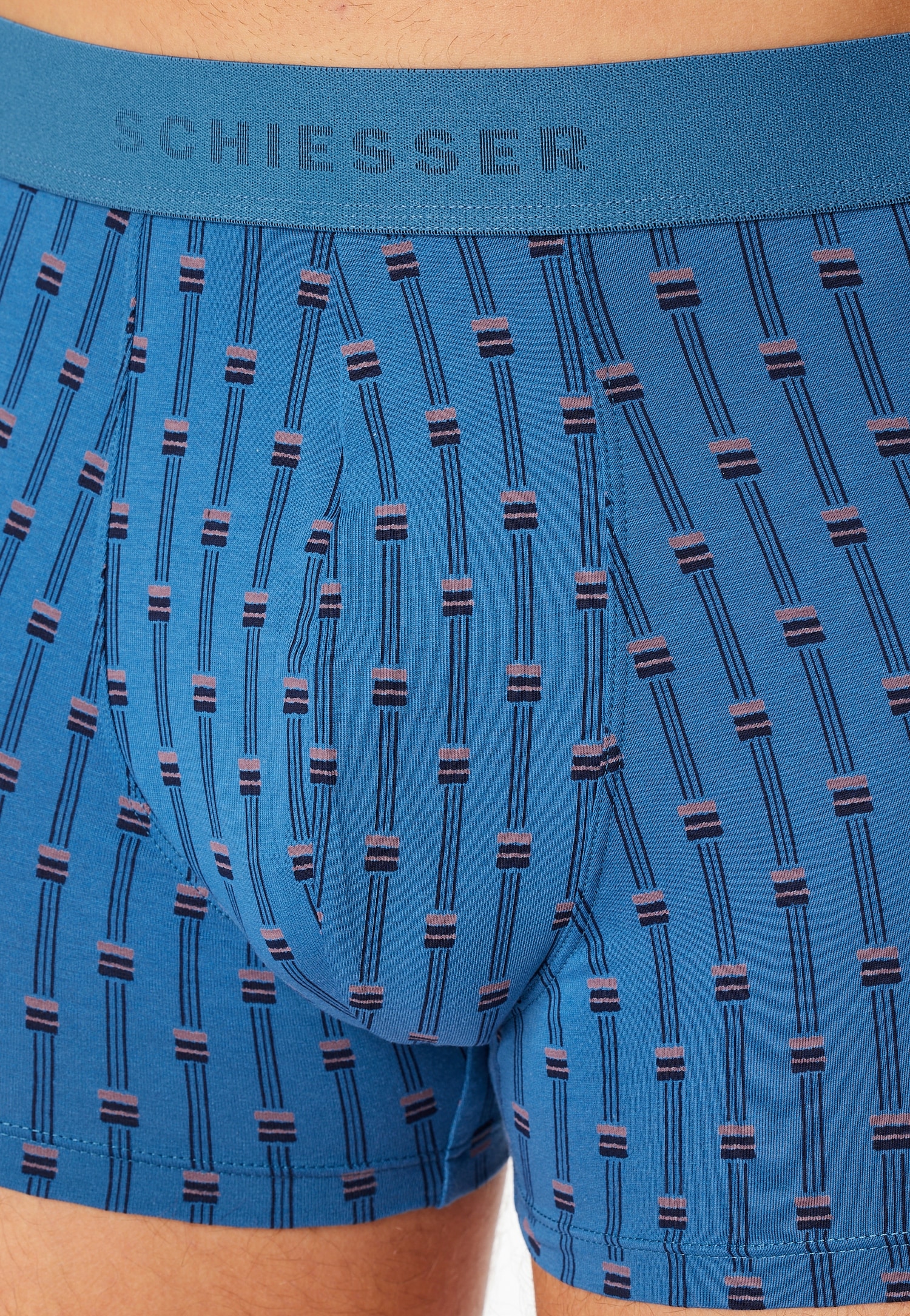 Schiesser Boxershorts »95/5 Multipacks« 3er Pack,  ohne Eingriff, softer Logo-Webgummibund