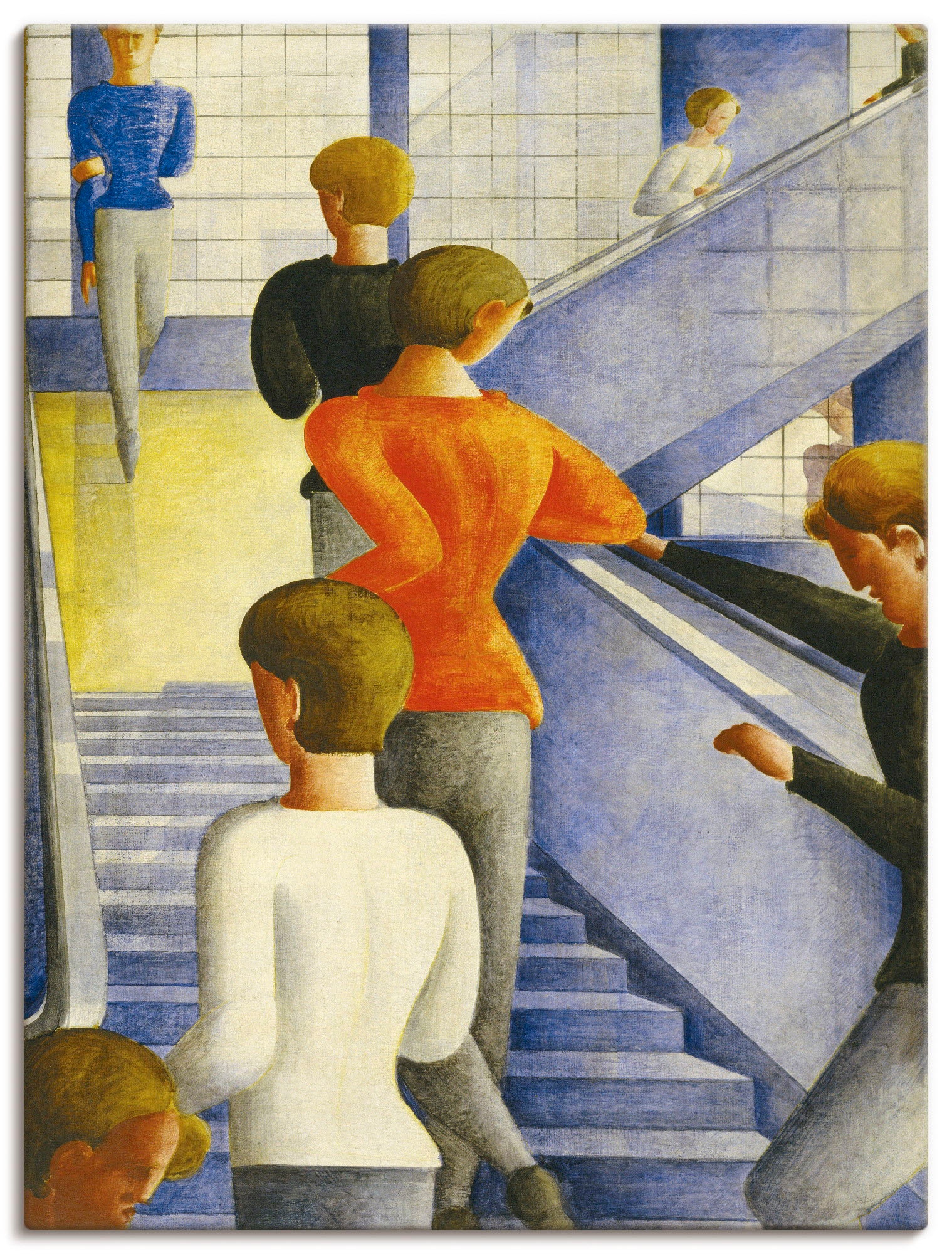 Image of Artland Leinwandbild "Bauhaustreppe. 1932" Gruppen & Familien 1 Stk. tlg. auf Holzrahmen gespannt