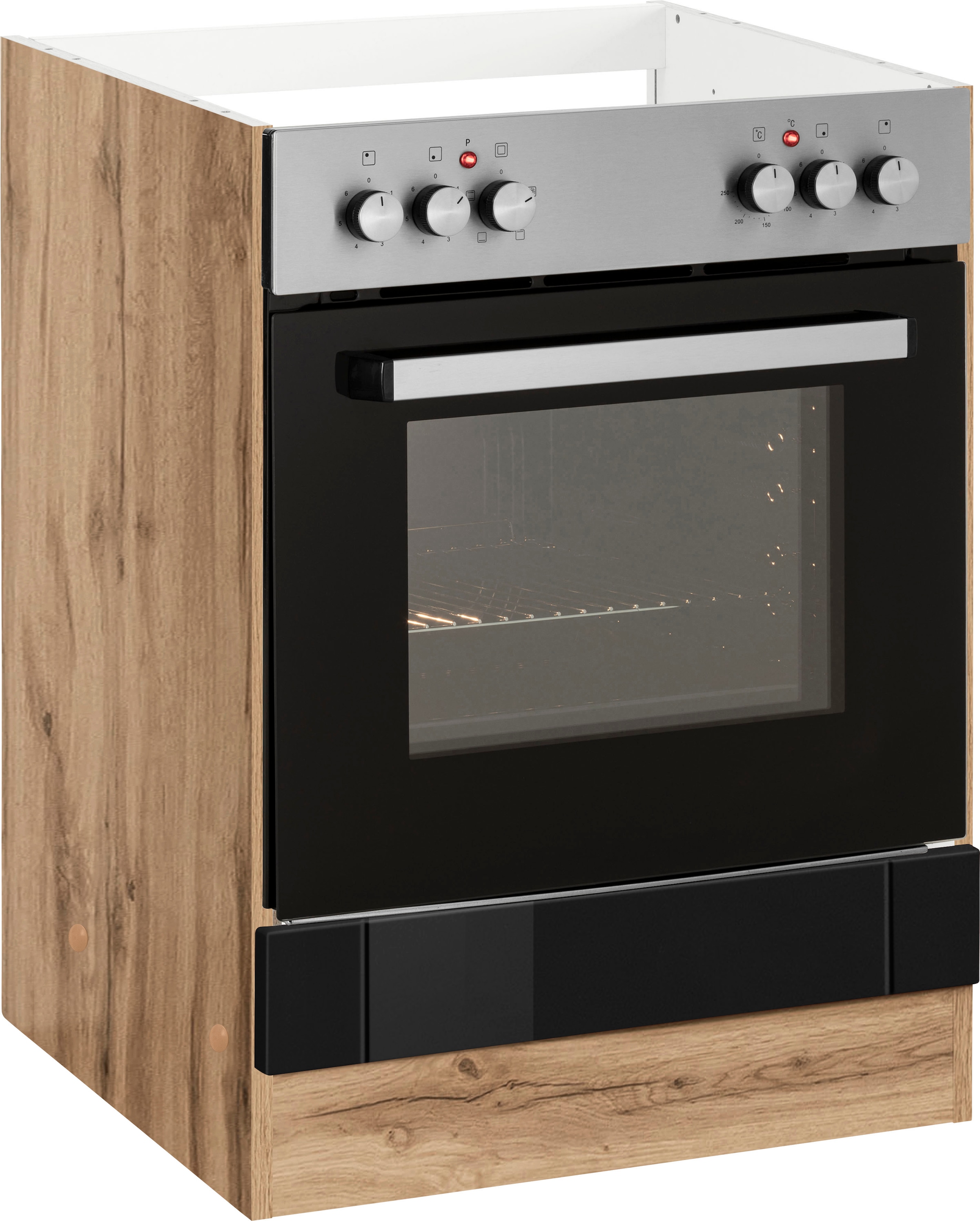 KOCHSTATION Herdumbauschrank »KS-Tinnum« 60 cm breit, für Herd-Set
