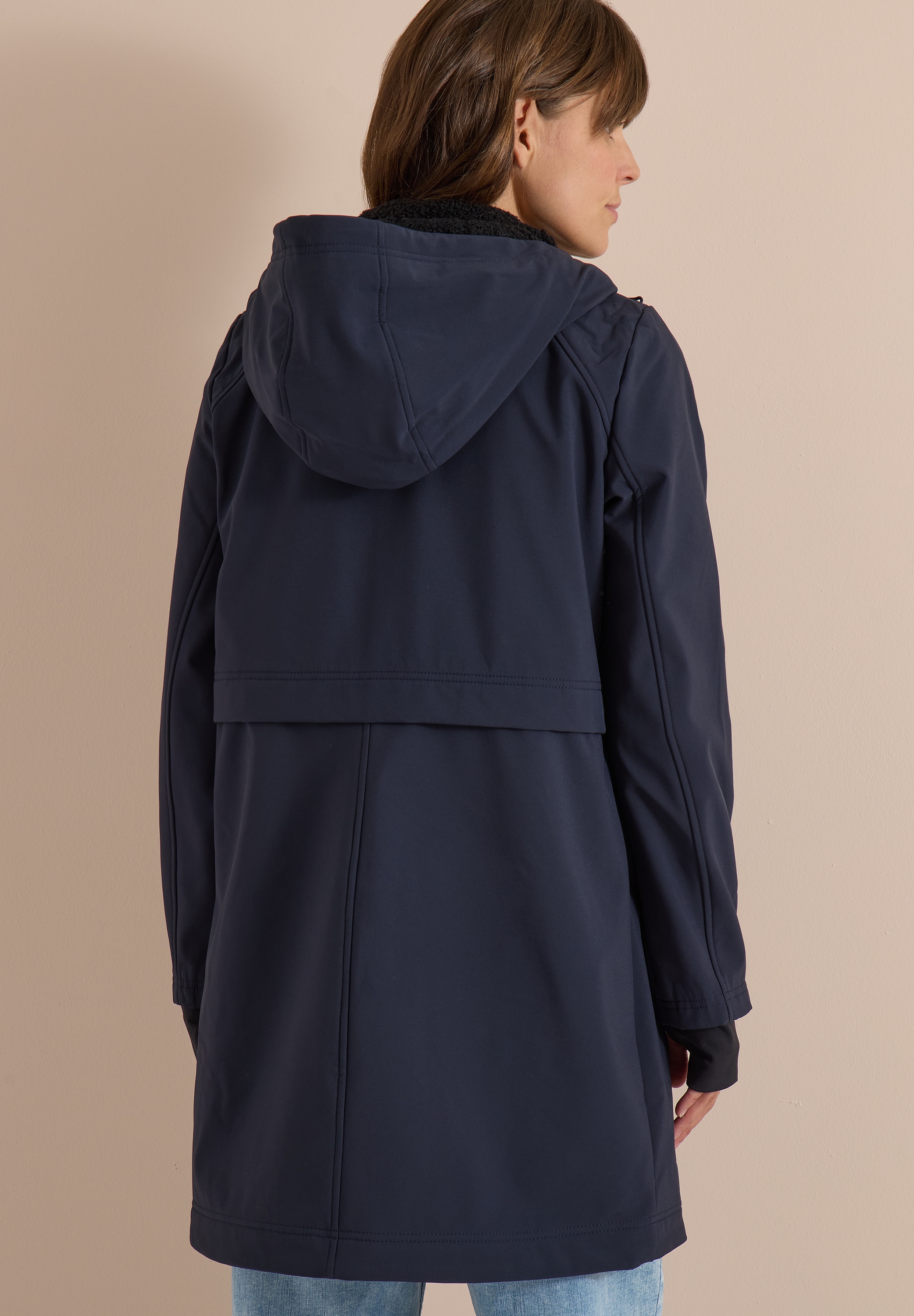 Cecil Manteau softshell avec capuche, déperlant, poches zippées