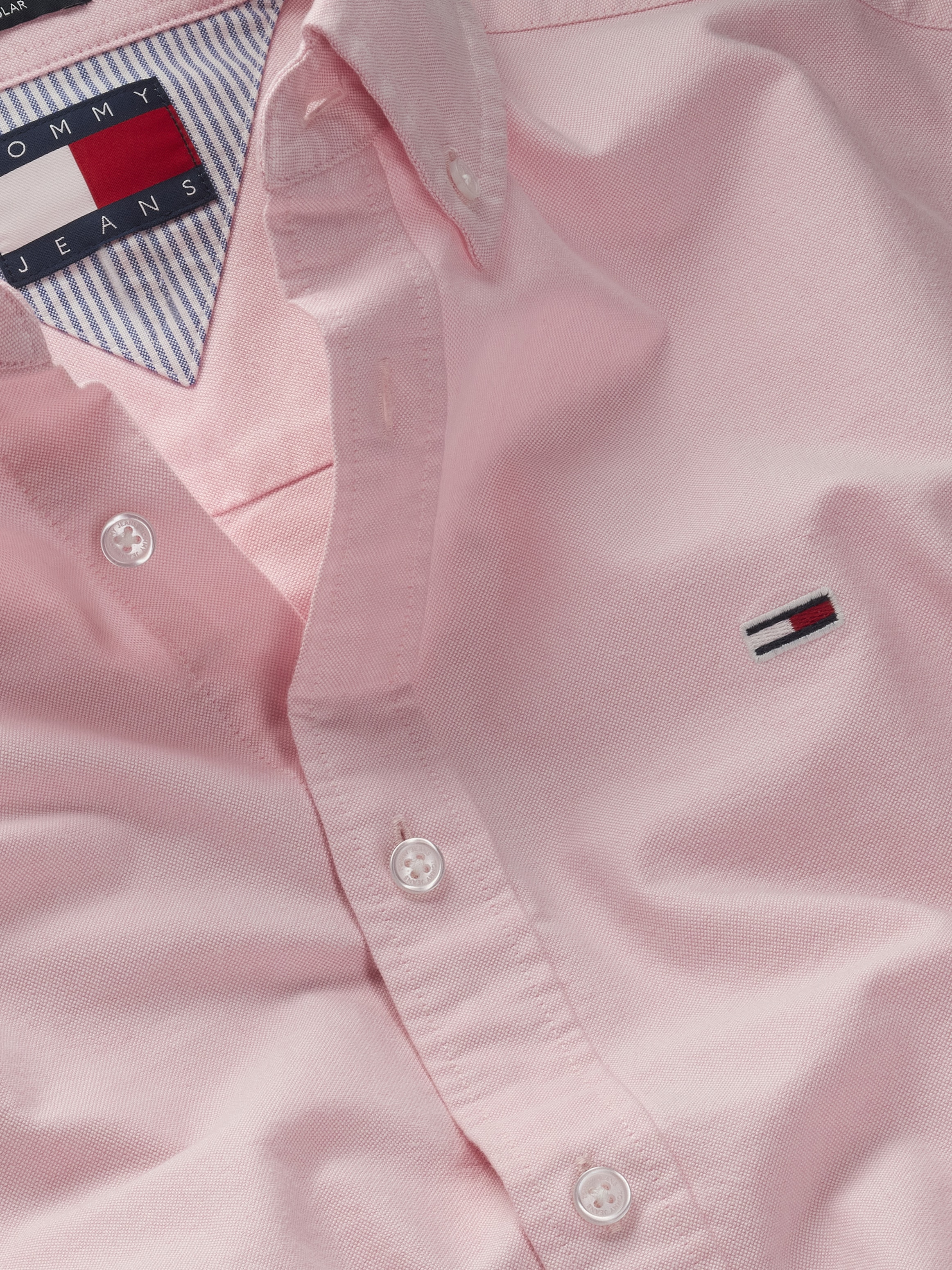 Tommy Jeans Langarmhemd »TJM REG OXFORD SHIRT EXT«, mit Logostickerei