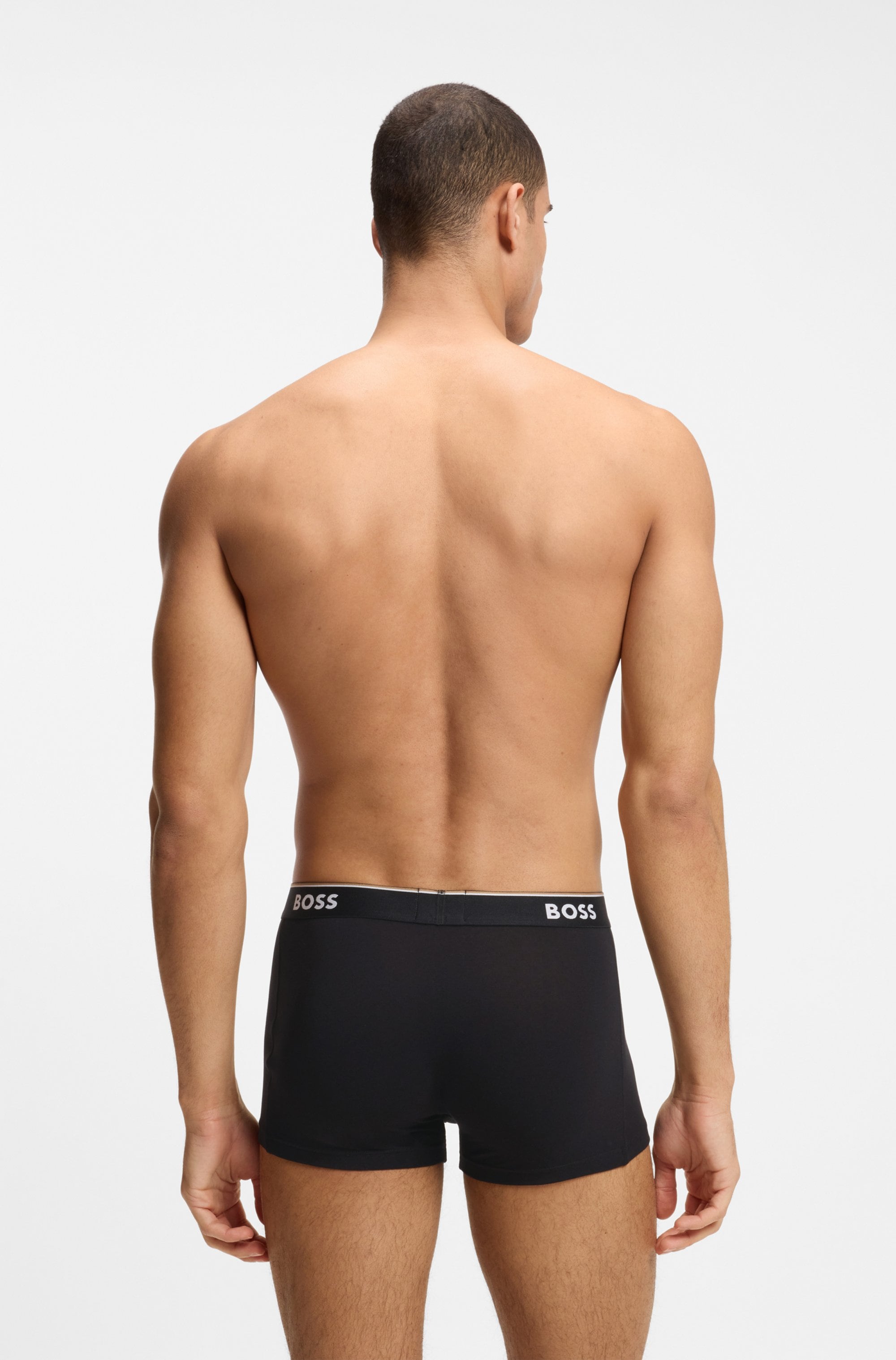 BOSS Tronc Paquet, 3 cuis aus Stretch-Baumwolle, elastischer Bund, mittlere Bundhöhe