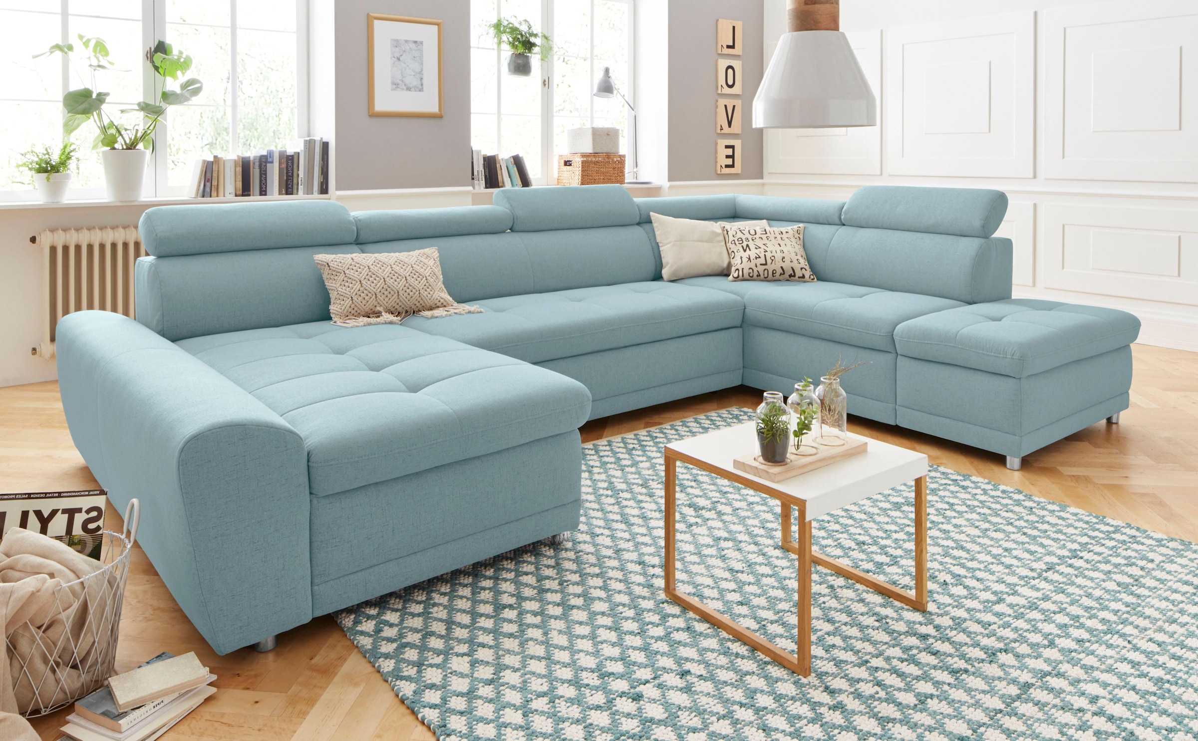 sit&more Paysage de salon »Riva U-Form« au choix avec fonction couchage