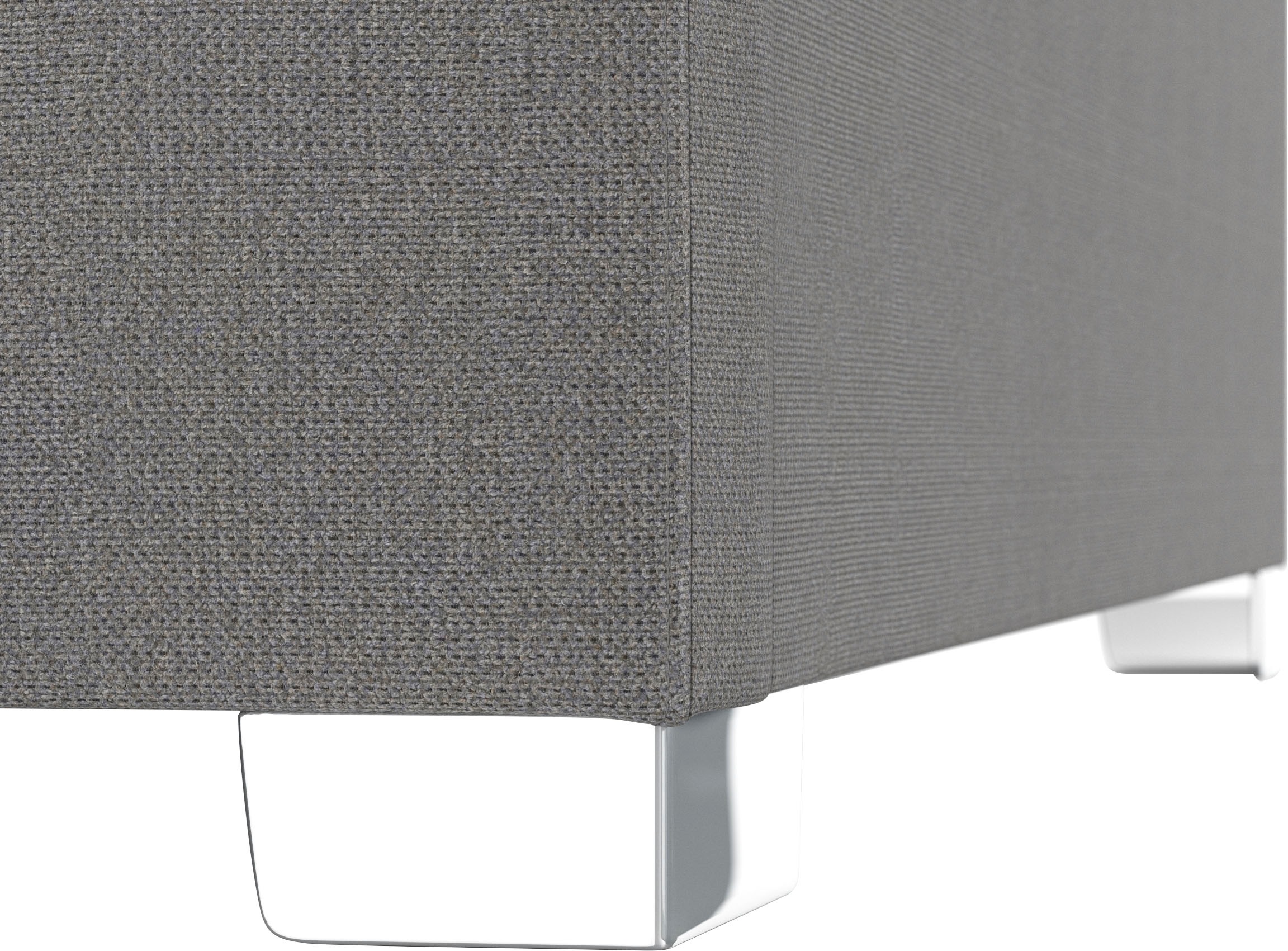 DOMO collection Ecksofa »Anzio in kubischer Formensprache, flache Armlehnen, L-Form«, Wahlweise mit Bettfunktion und Federkern für hohen Sitzkomfort