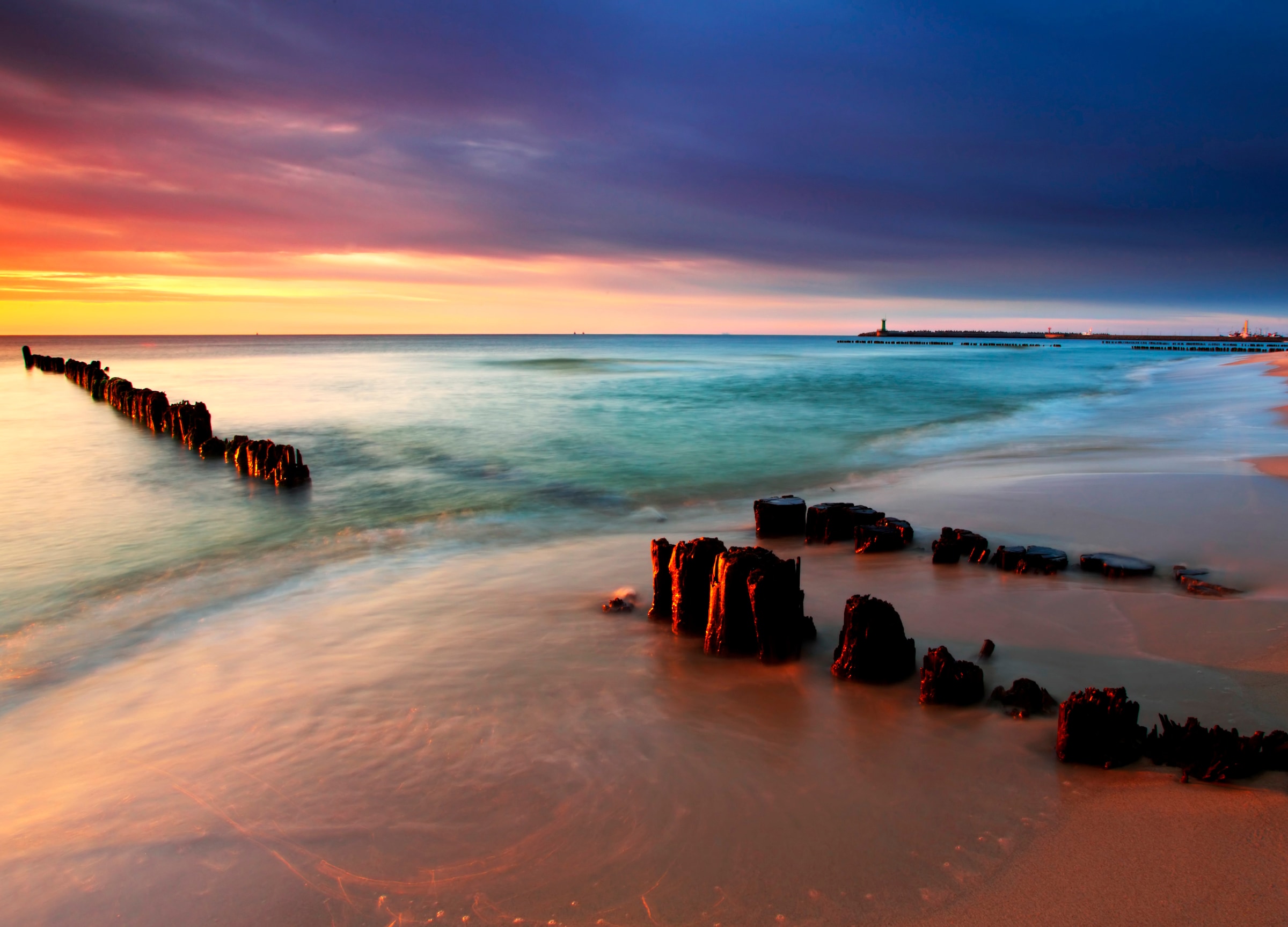 Image of Papermoon Fototapete "Baltic Beach Sunrise" glatt
