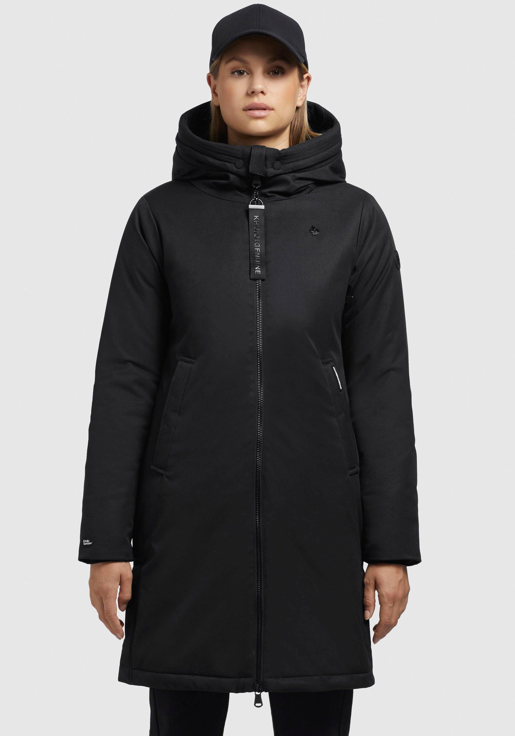Image of khujo Wintermantel "LISAD" mit Kapuze, hochschliessender Kragen, aus Polyester und Polyamid