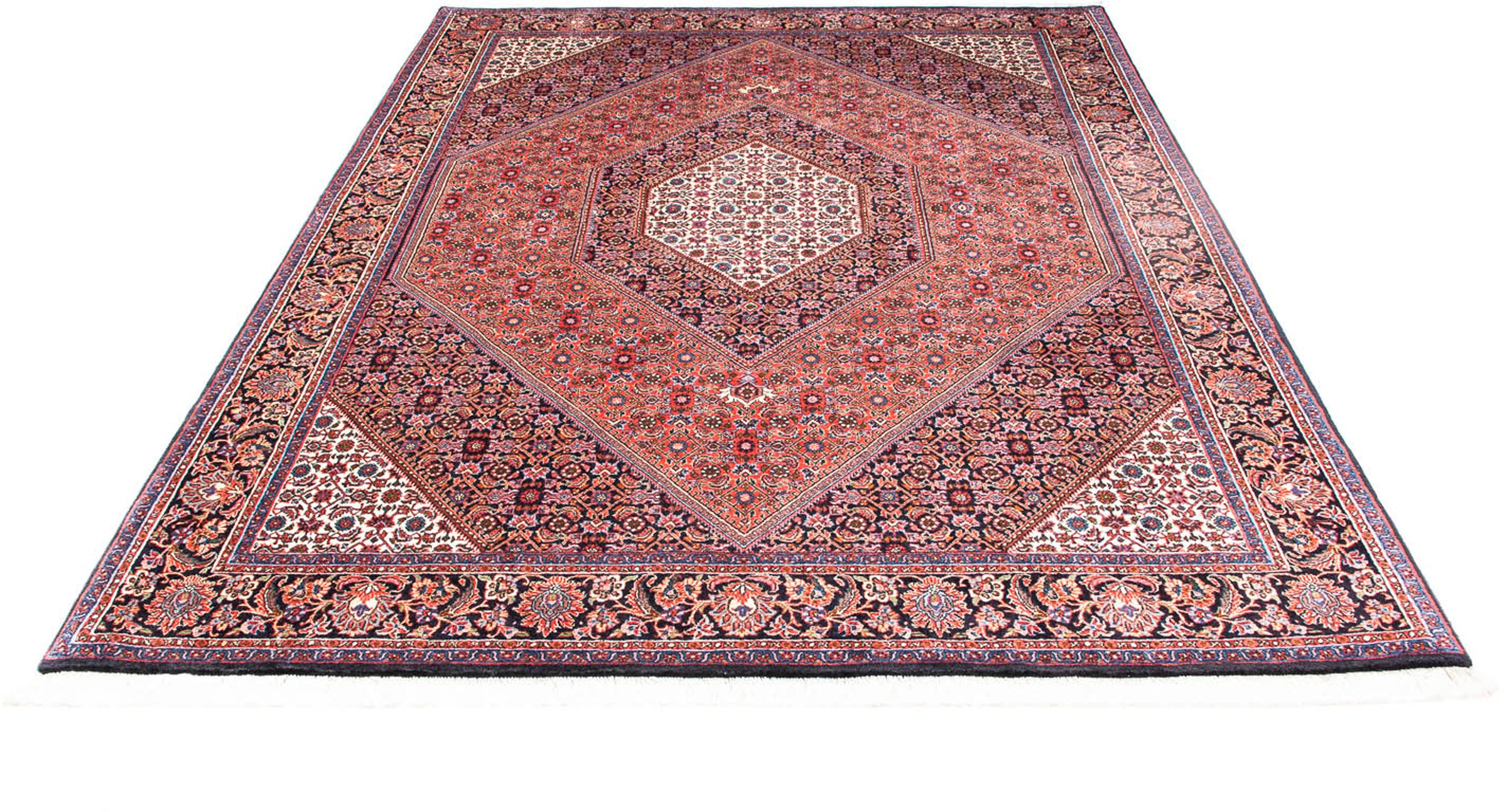 Image of morgenland Orientteppich »Perser - Bidjar - 230 x 168 cm - hellrot«, rechteckig, 15 mm Höhe, Wohnzimmer, Handgeknüpft, Einzelstück mit Zertifikat bei Ackermann Versand Schweiz