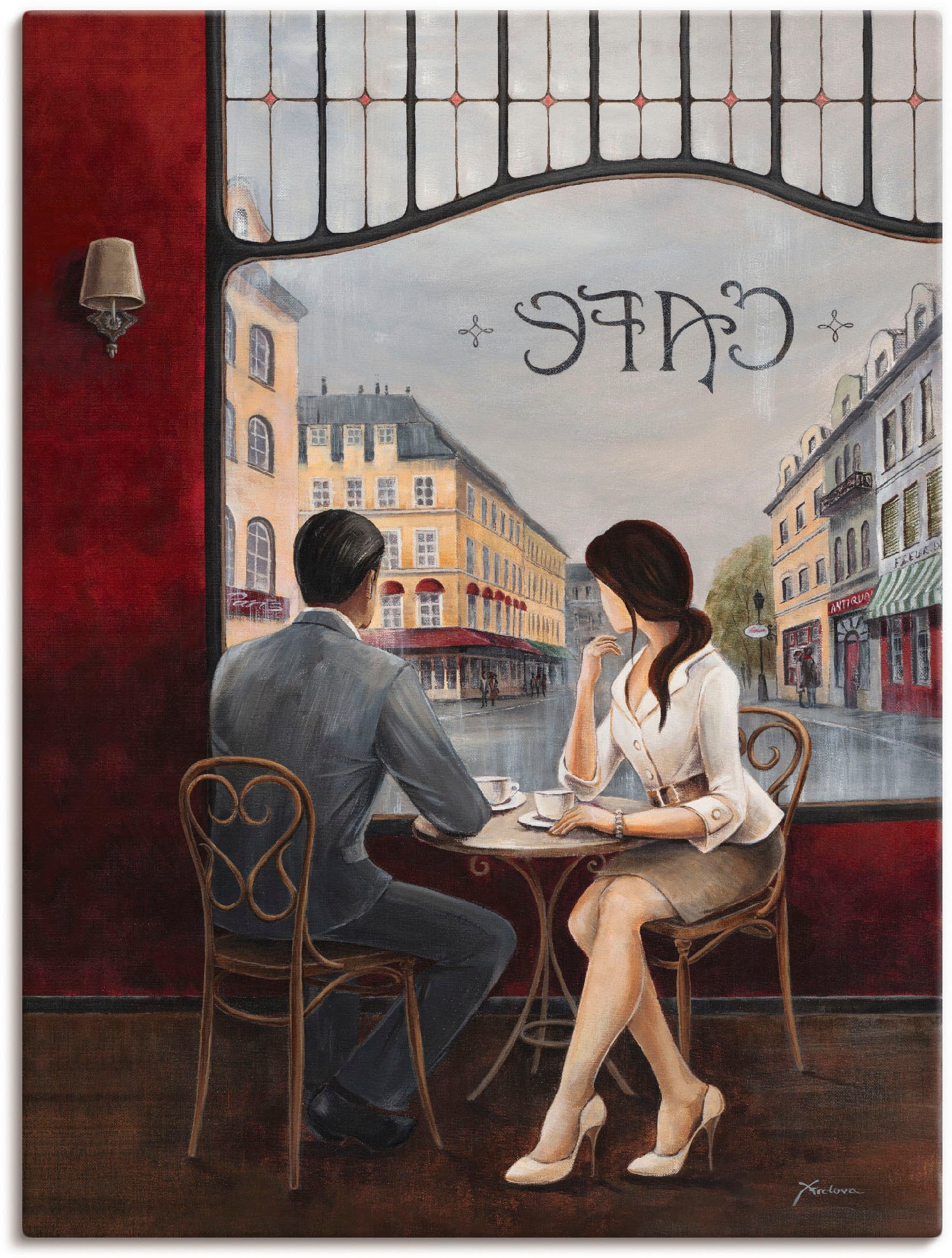 Image of Artland Wandbild "Café" Restaurant & Cafés 1 Stk. tlg. als Alubild, Leinwandbild, Poster in verschied. Grössen