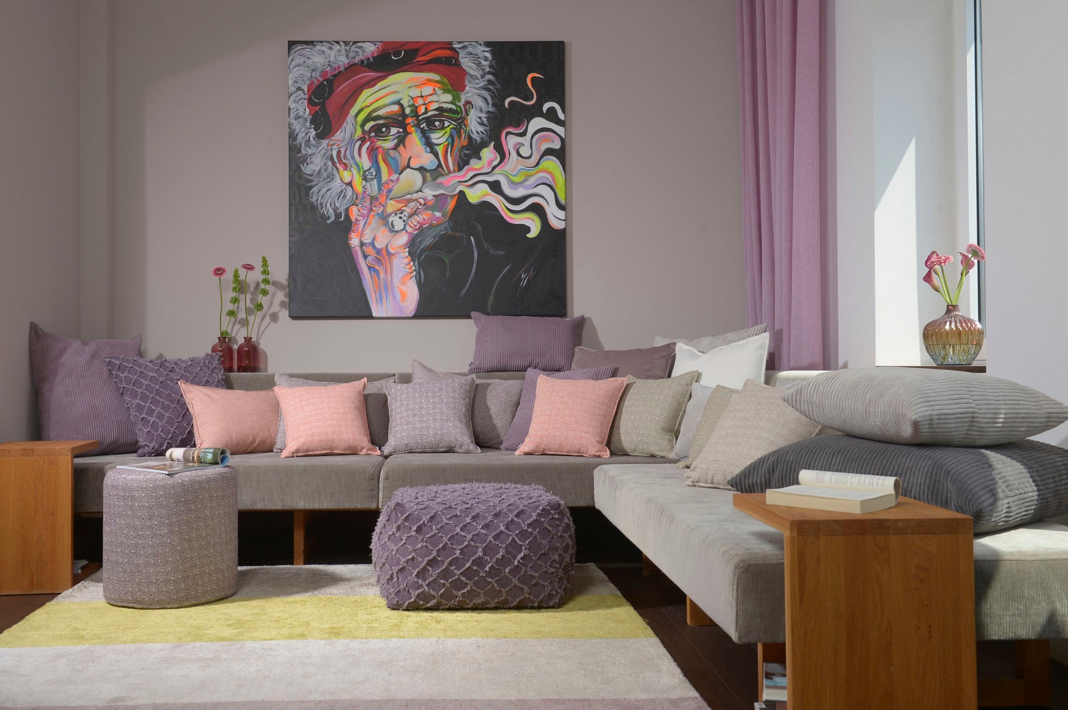 H.O.C.K. Dekokissen »Ivy« leicht gemustert, Kissenhülle mit Füllung, 1 Stück