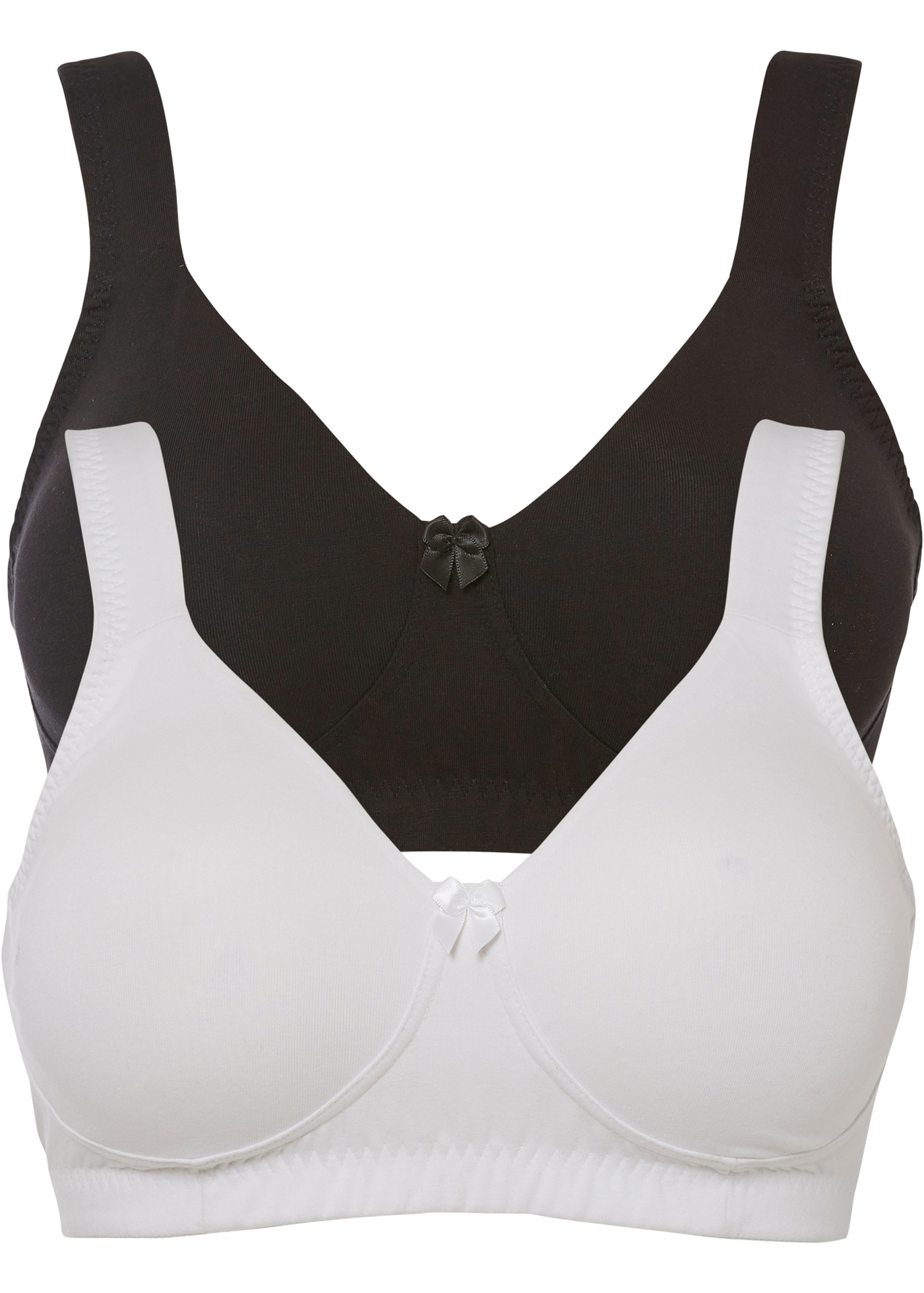 Image of bonprix Minimizer-BH "Minimizer T-Shirt BH ohne Bügel mit Baumwolle (2er Pack)" Packung, 2er, 2 Stk. bügelloses Design, für den Alltag, klassische Passform