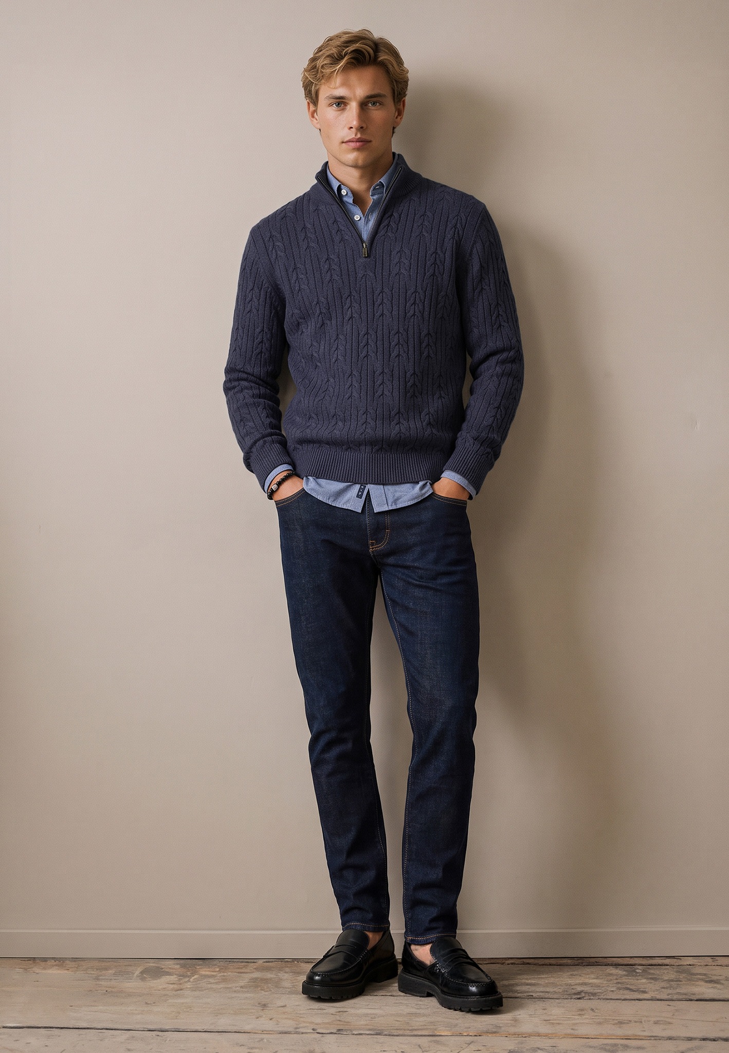 FYNCH-HATTON Troyer avec motif torsadé et teneur en laine