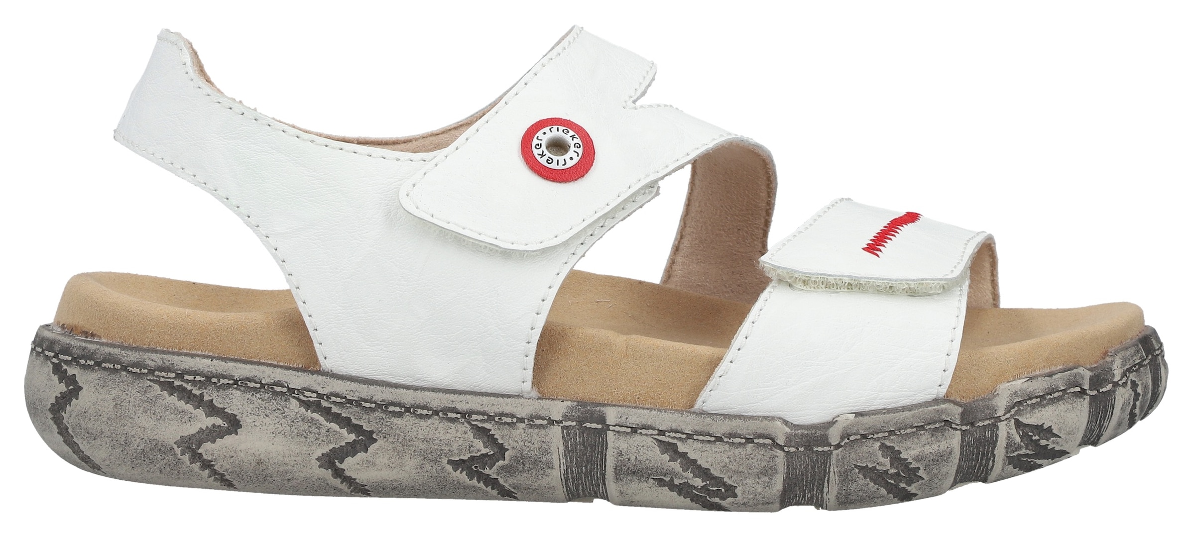 Rieker Sandale  Chaussure d'été, sandale à scratch avec couture décorative