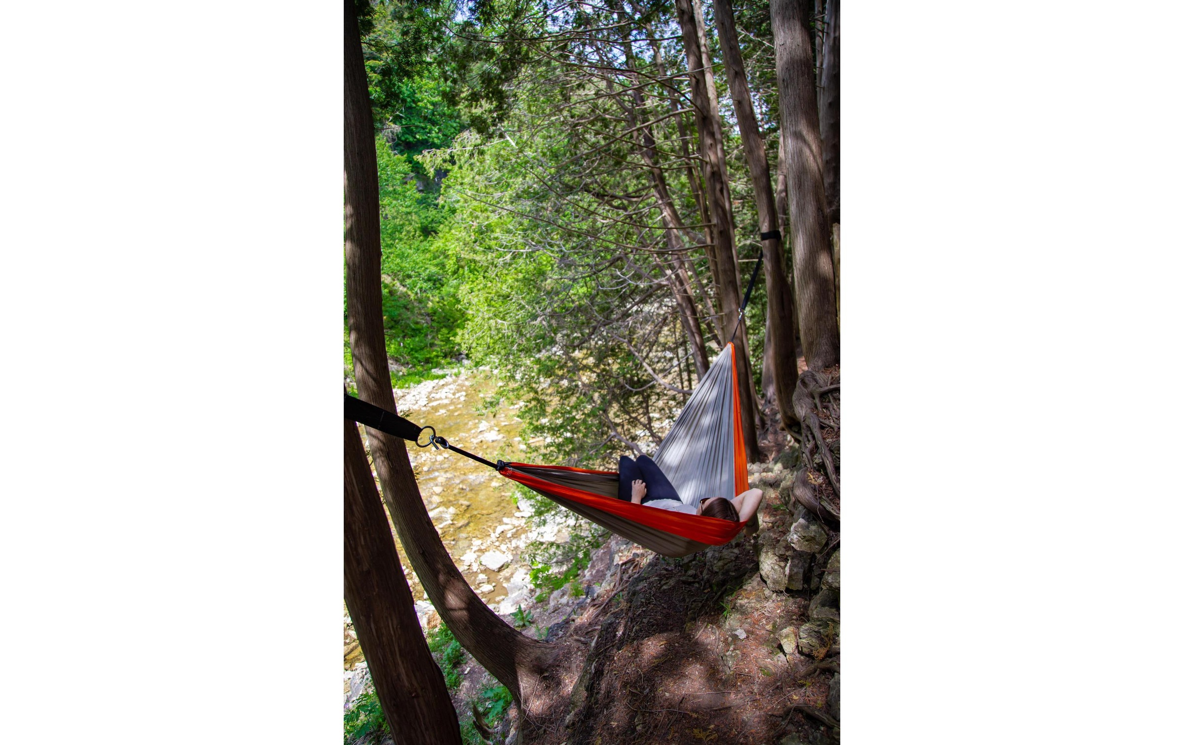 Hängematte »Vivere Parachute Hammock, Grau/Orange«
