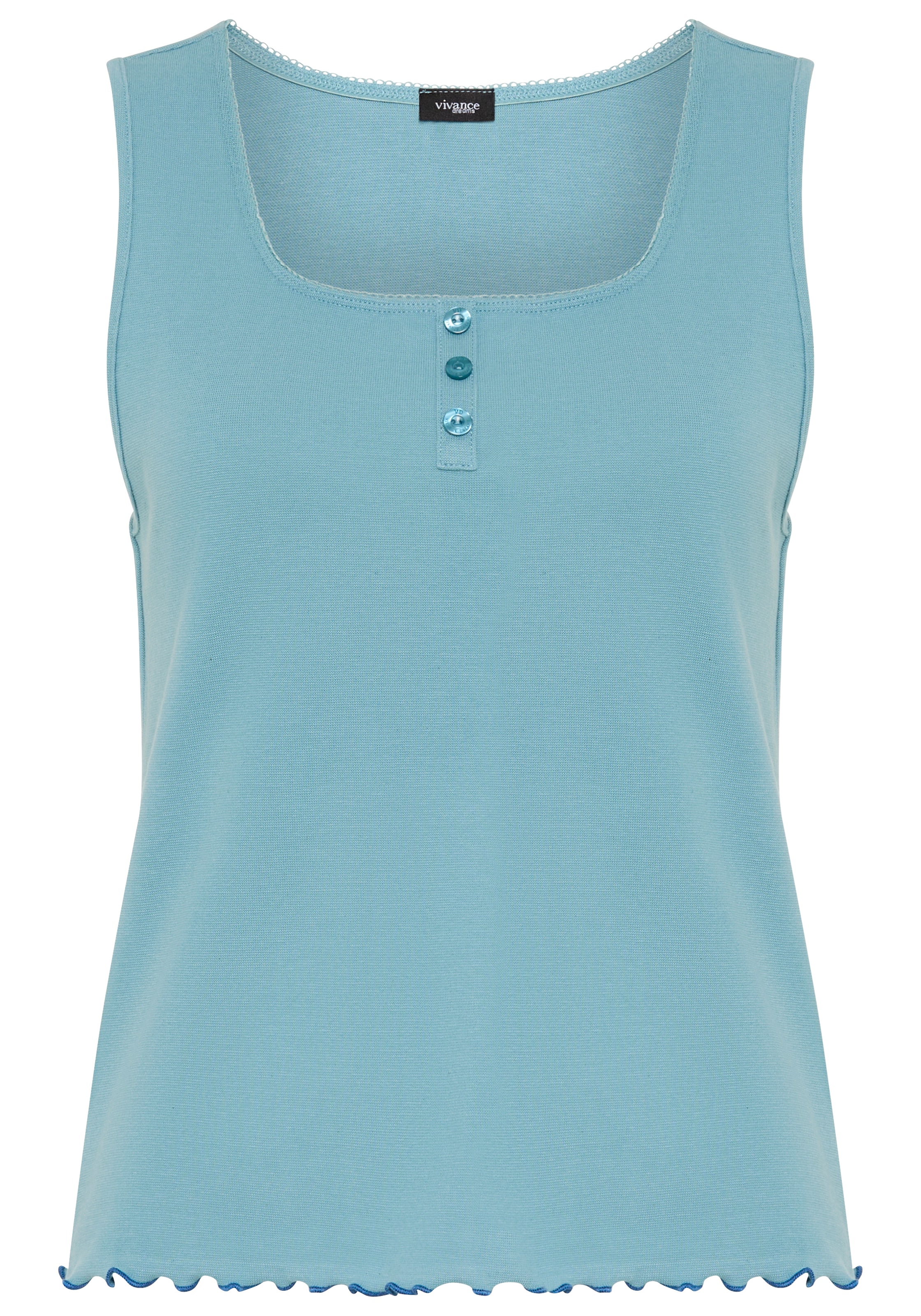 Vivance Dreams Pyjamaoberteil 1-teilig, 1 mit Babylock-Kanten