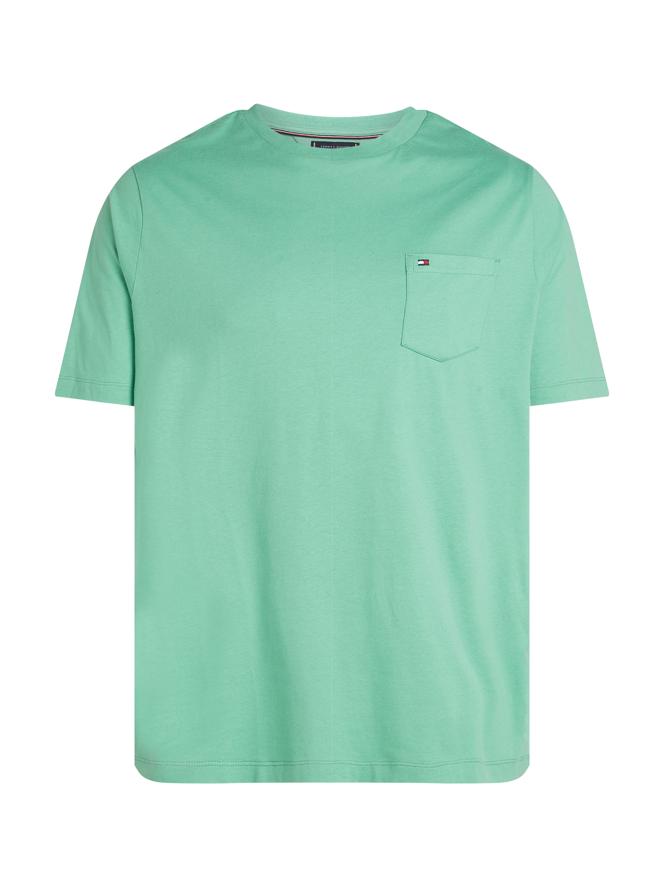 Tommy Hilfiger Big & Tall Rundhalsshirt »BT-ESSENTIAL SOLID POCKET TEE-B«, in Grosse Grössen, Logostickerei