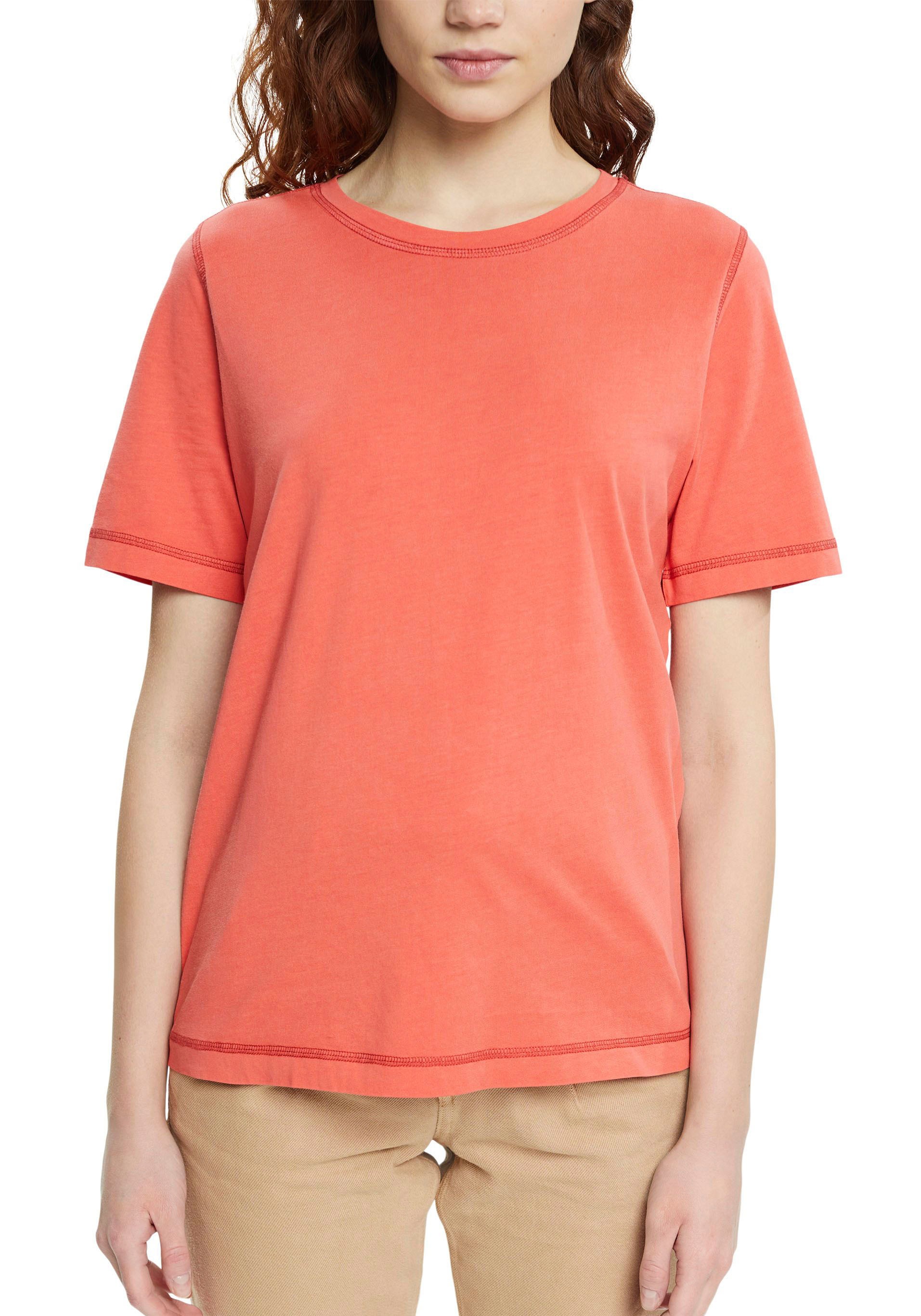 Image of Esprit T-Shirt, mit auffälligen Steppnähten an Bündchen, Ausschnitt und Saum bei Ackermann Versand Schweiz