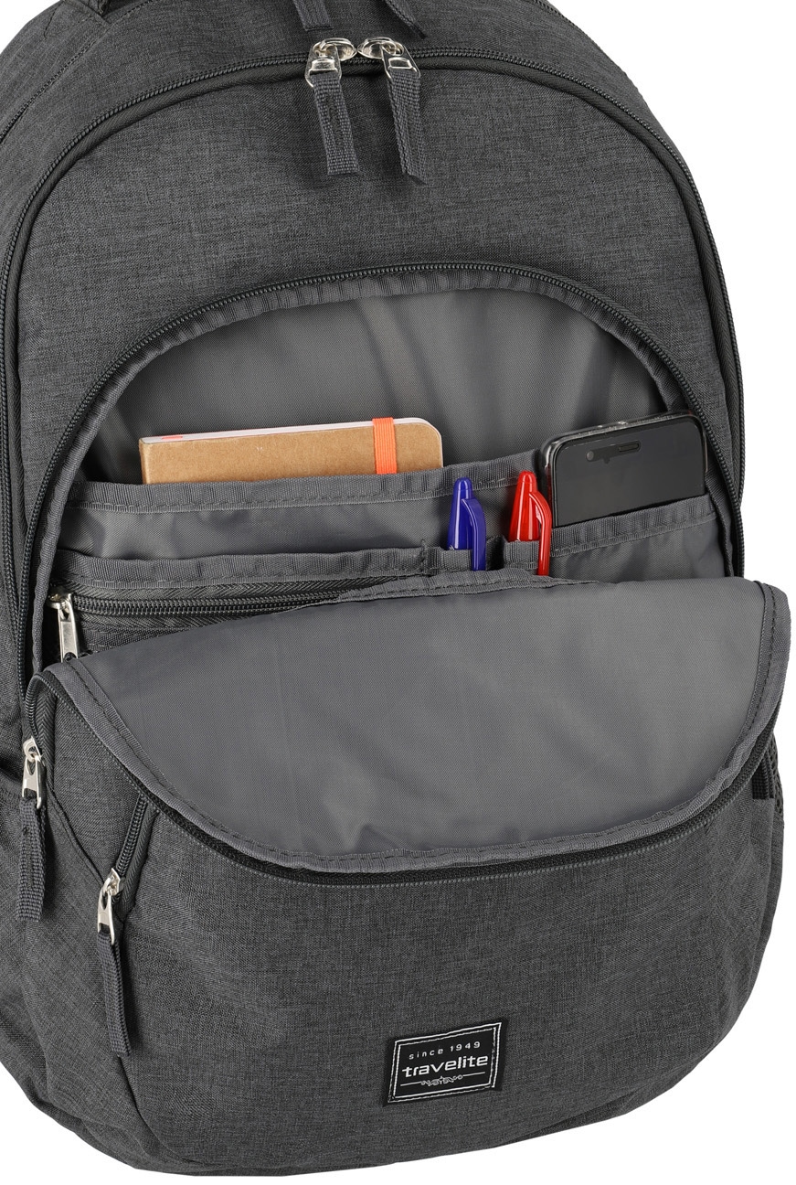 travelite Laptoprucksack »Basics«, Arbeitsrucksack Schulrucksack Freizeitrucksack mit 15-Zoll Laptopfach