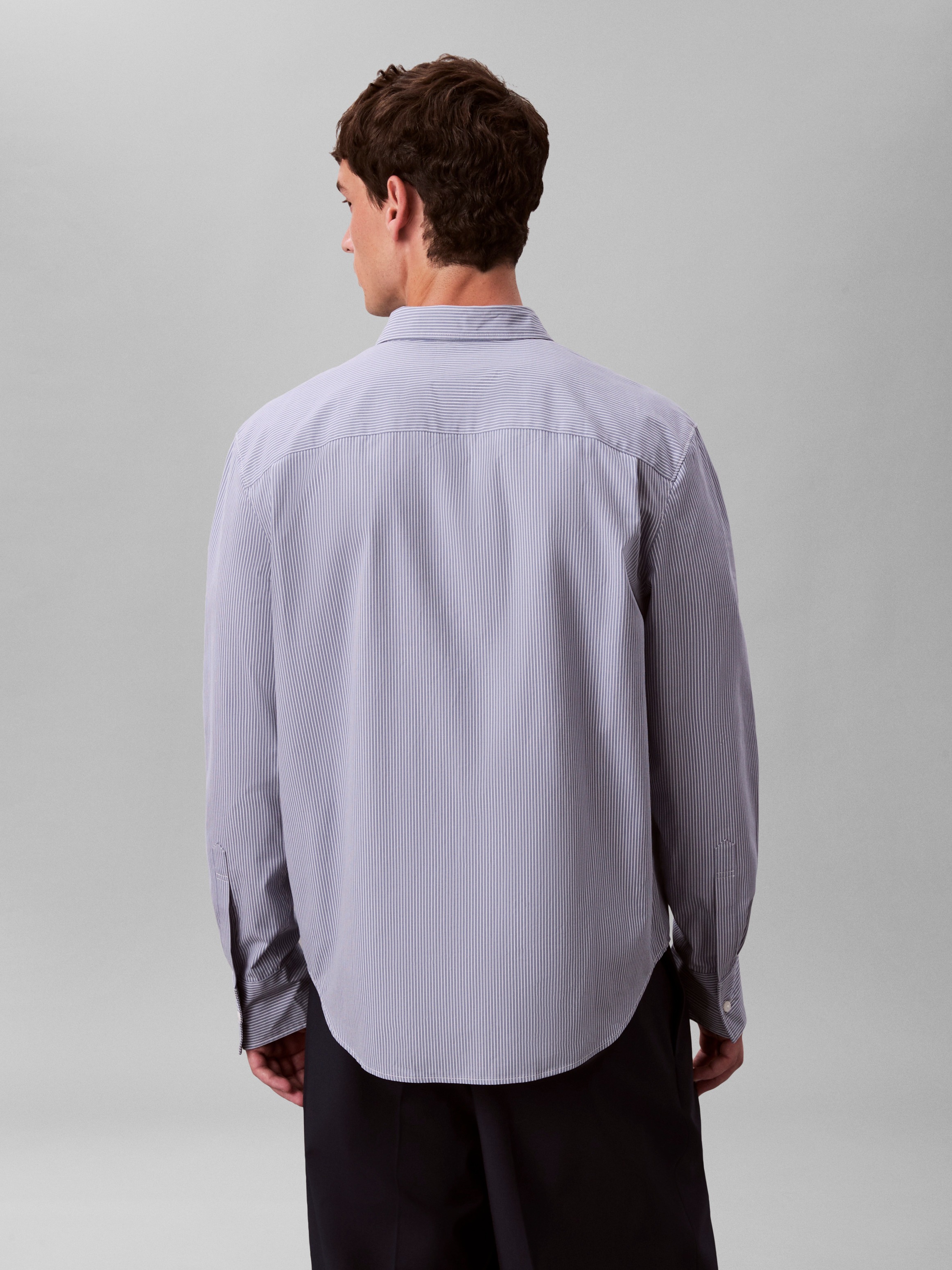 Calvin Klein Chemise à manches longues Regular fit, mit Rundhalsausschnitt