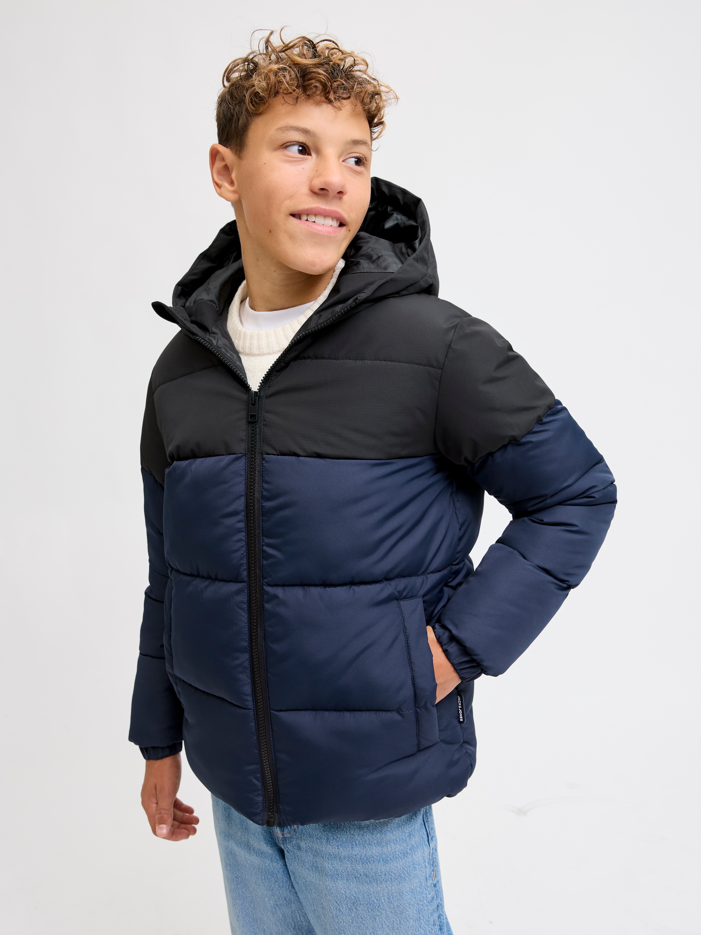 Jack & Jones Junior Veste matelassée »JJMAZE PUFFER HOOD JNR« mit Kapuze
