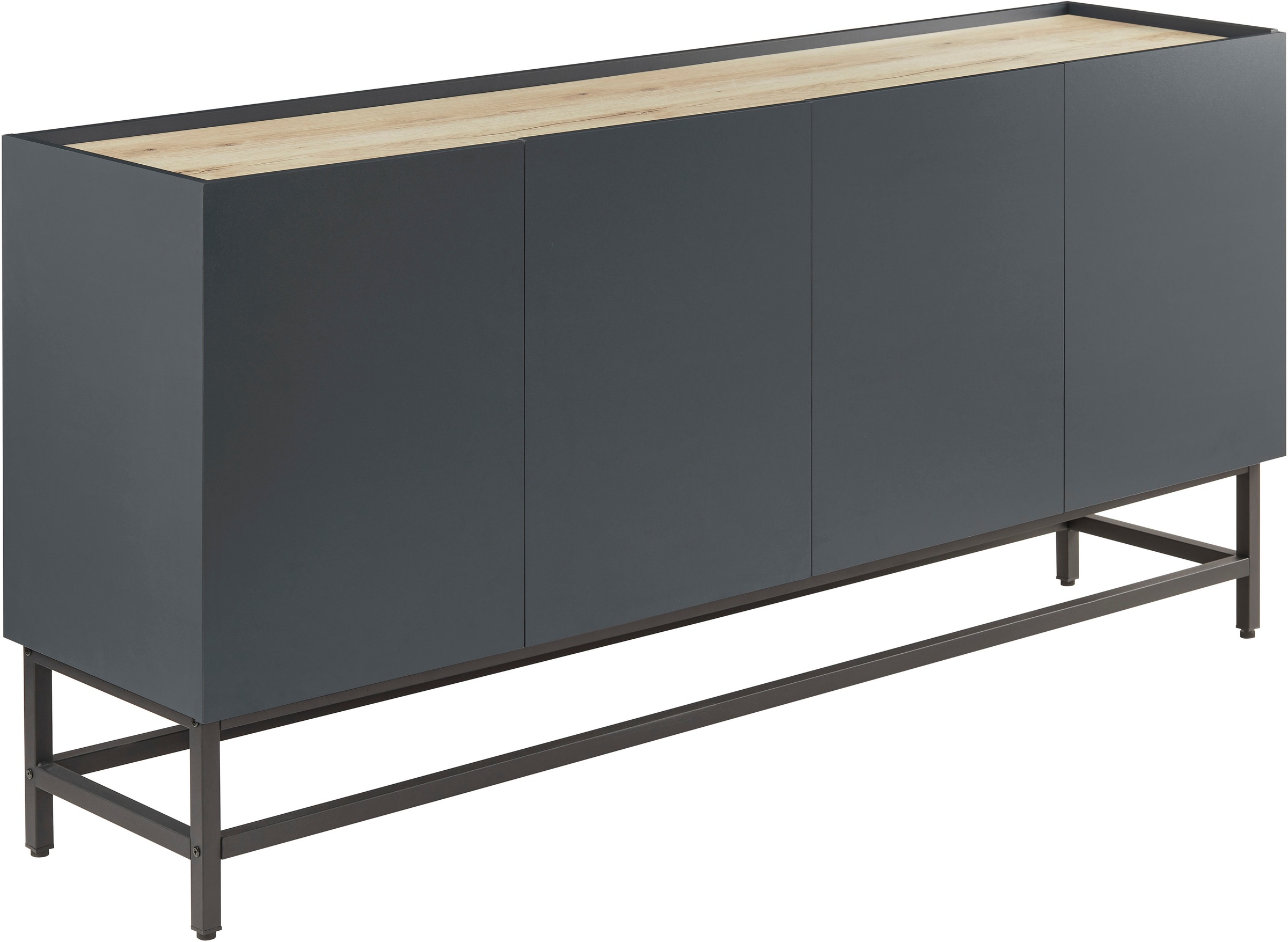 Image of GOODproduct Sideboard "Azly" pflegeleichte Melaminoberfläche, Metallgestell, ABS-Kanten