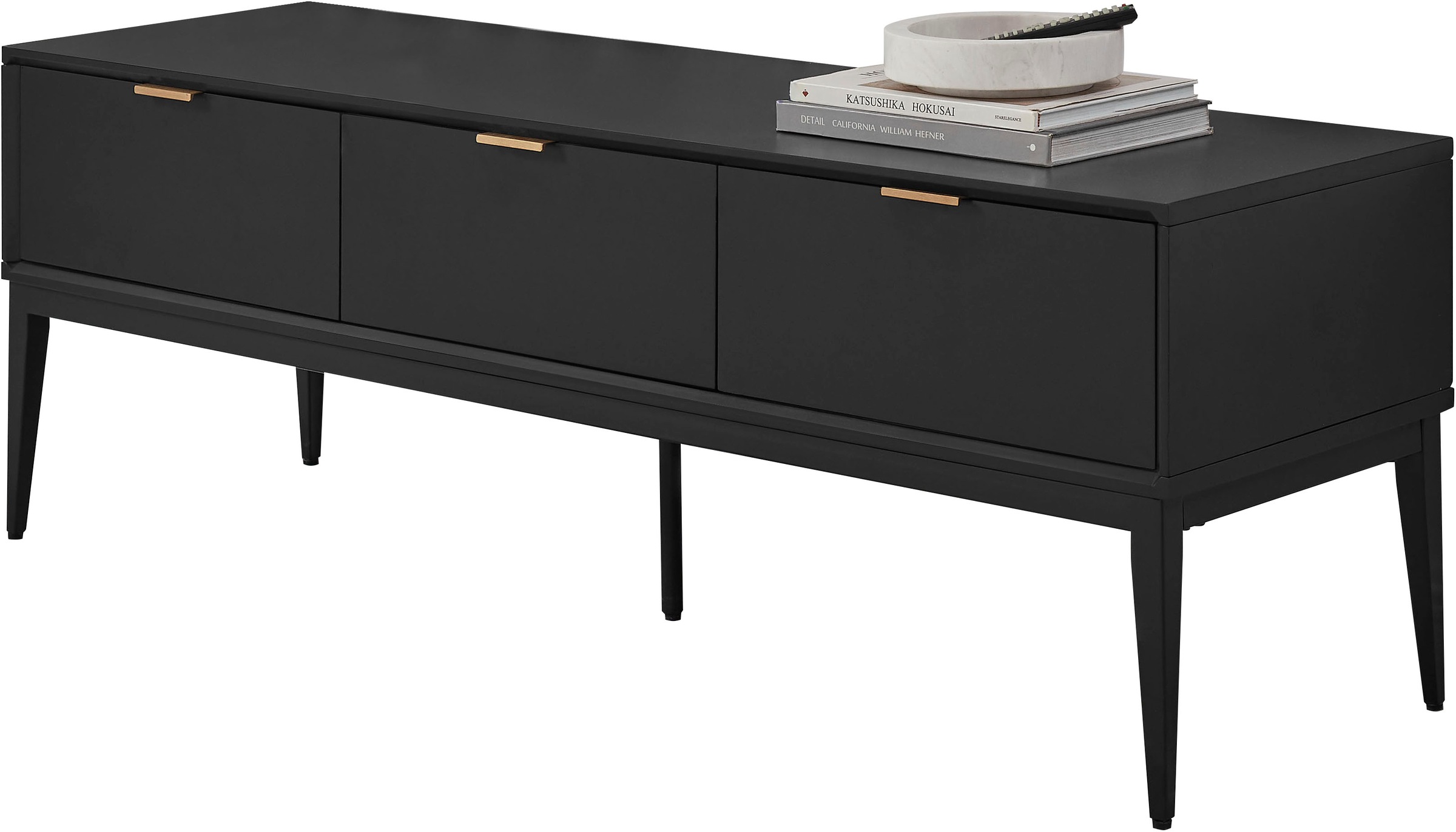 Image of GOODproduct TV-Board "Lavisha" FSC-zertifiziertes Holz kombiniert Melamin, verchromte Metallgriffen