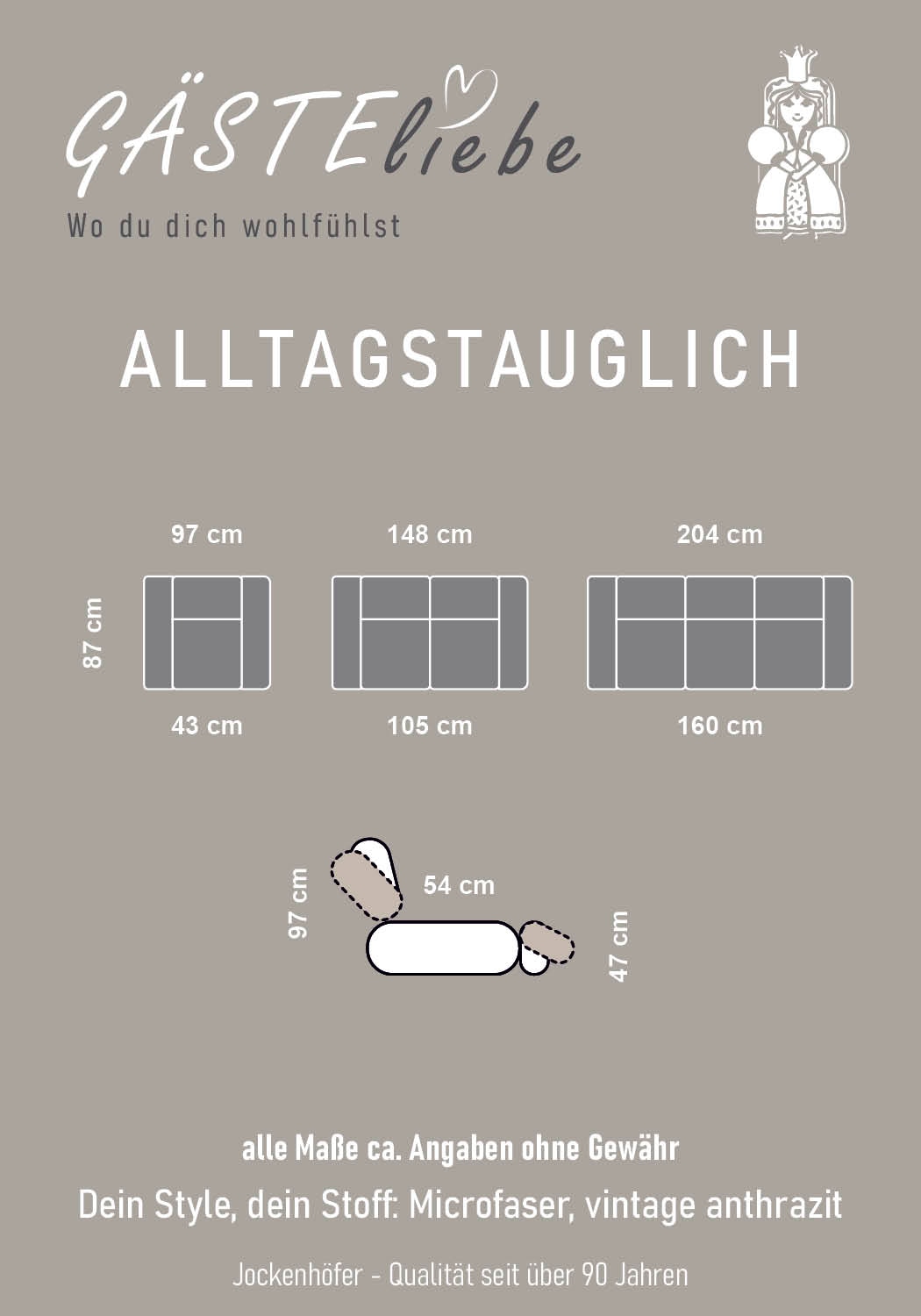 Jockenhöfer Gruppe Sessel »Dakota, B: 97 cm, Sitzhöhe: 47 cm« mit Relax- & Liegefunktion, Taschenfederkern-Polsterung