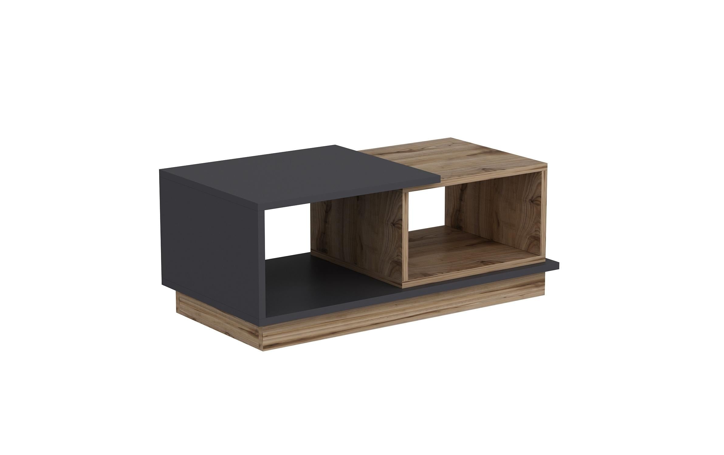 WOODY FASHION Table d'appoint »Consept 90 x 36 x 45 cm, Anthrazit/Braun«