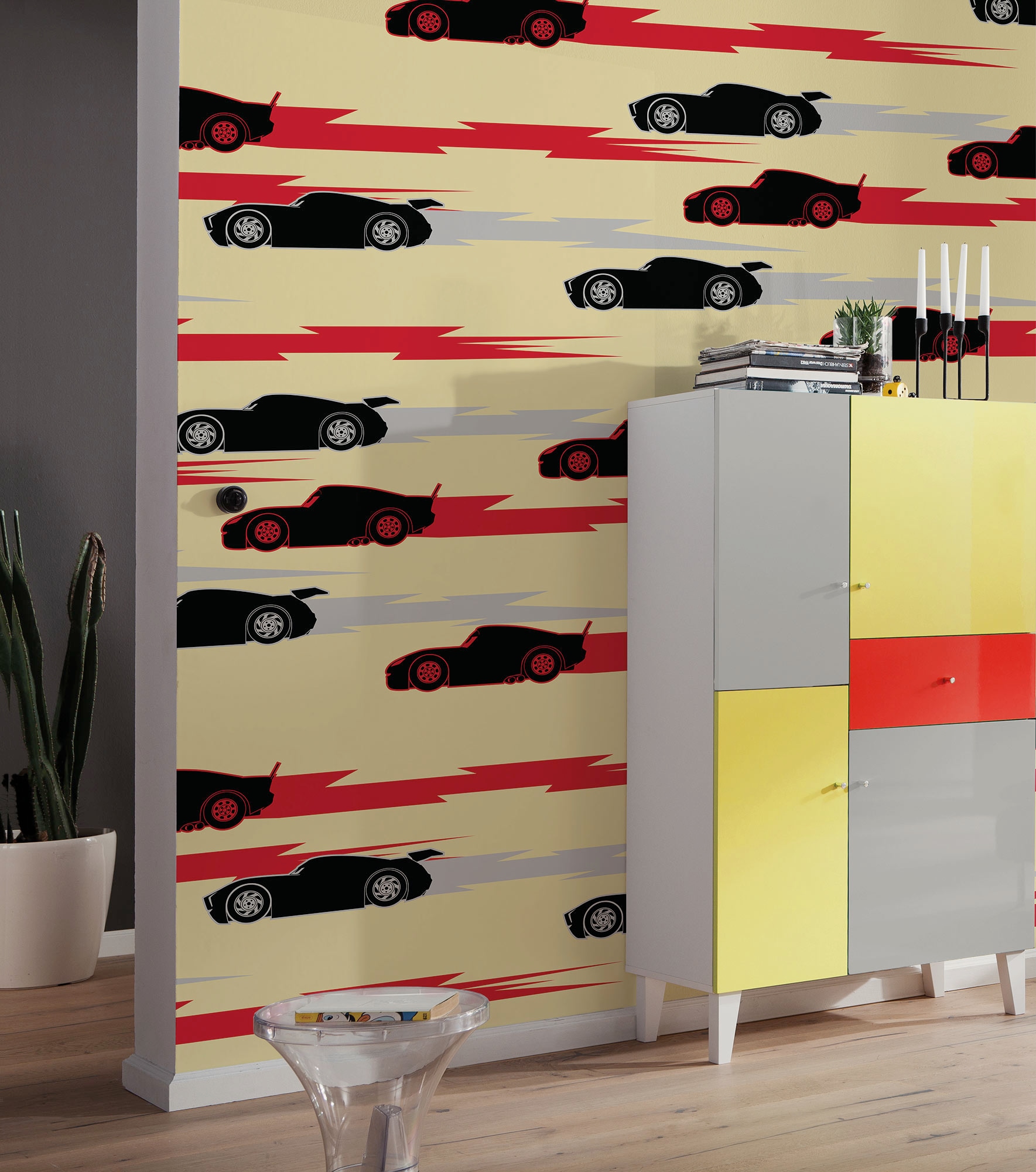 Image of Komar Kindertapete "Disney and Pixar Cars Pattern" bedruckt glatt