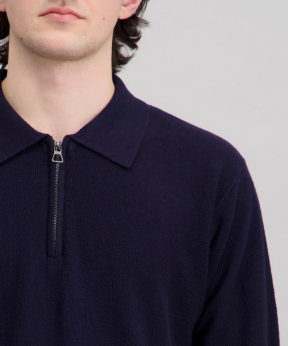 Pioneer Authentic Jeans Polo »Polo Strick mit zipper« Avec bord-côte