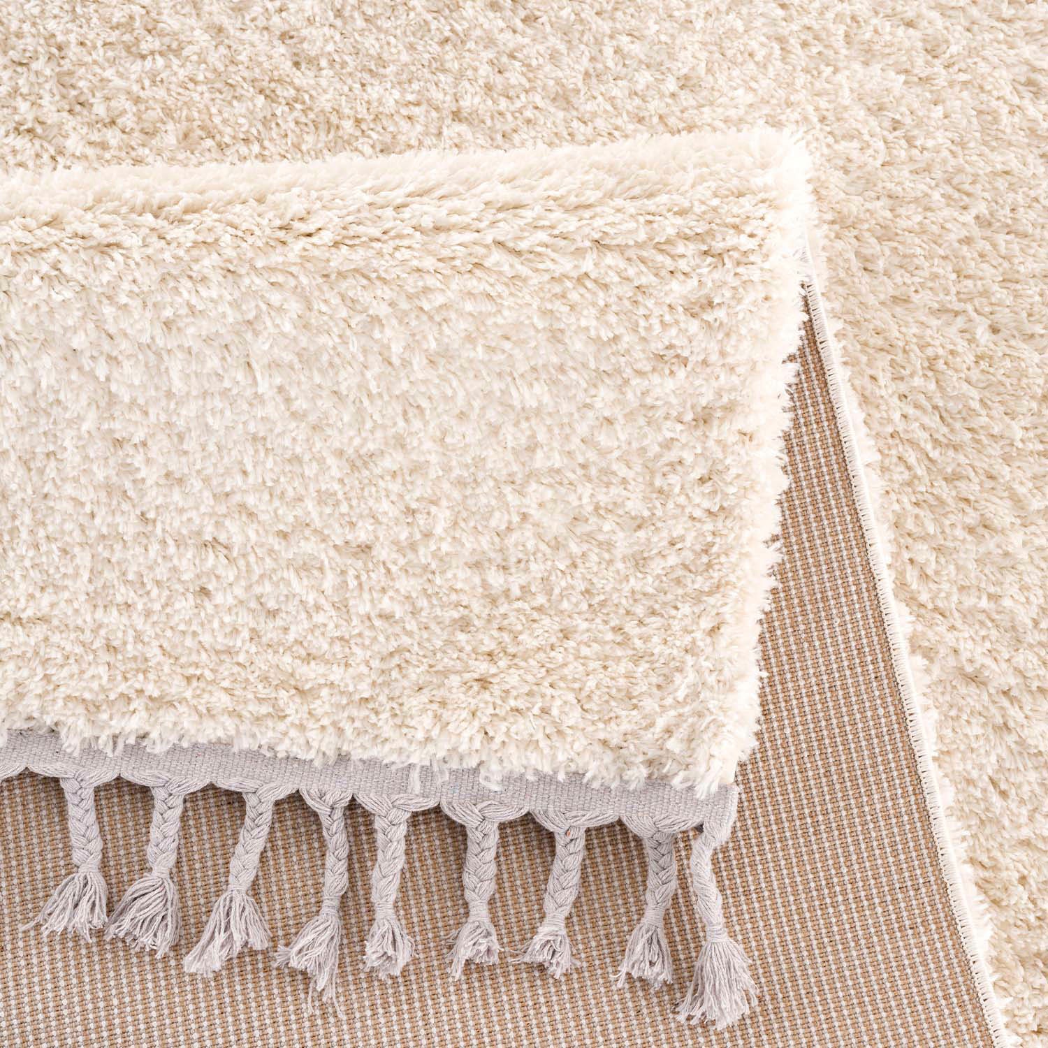 Carpet City Hochflor-Teppich »Pulpy 100«, rechteckig, 30 mm Höhe, Läufer, weich, mit Fransen, uni, viele Grössen, Wohnzimmer, Schafzimmer