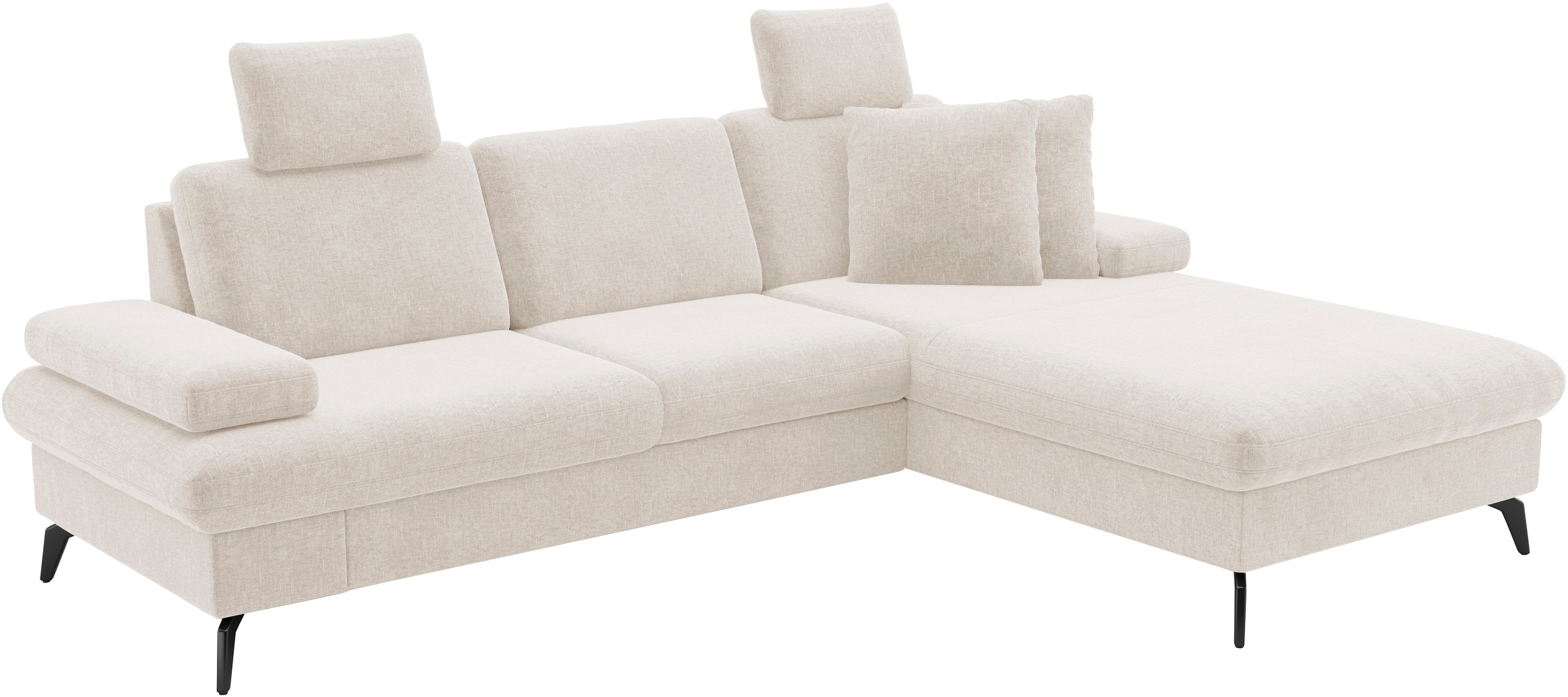 sit&more Ecksofa »Morris Jubi L-Form«, inkl. Armteilfunktion und 1 Zierkissen, wahlweise mit Bettfunktion