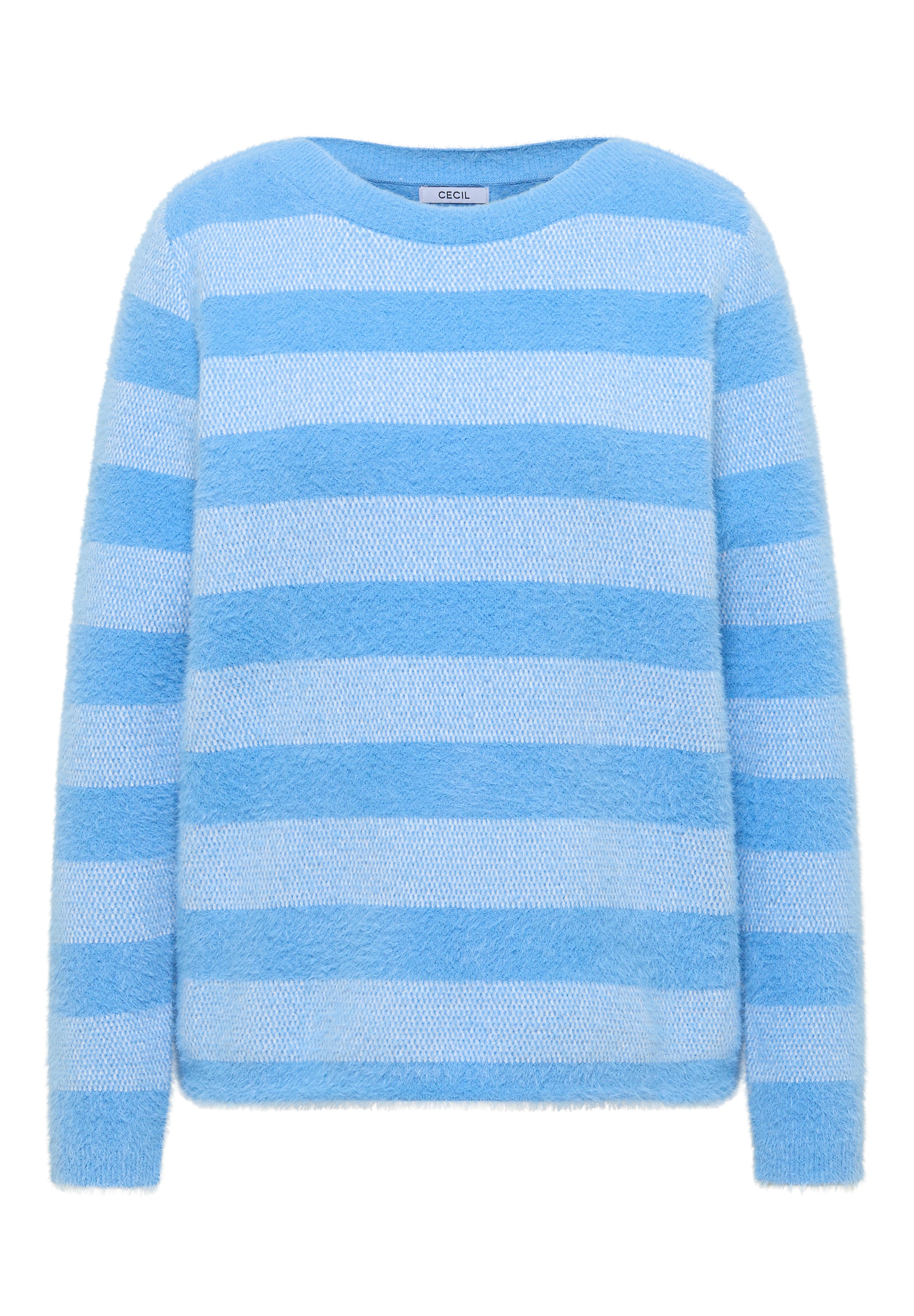 Cecil Rundhalspullover mit Streifenmuster