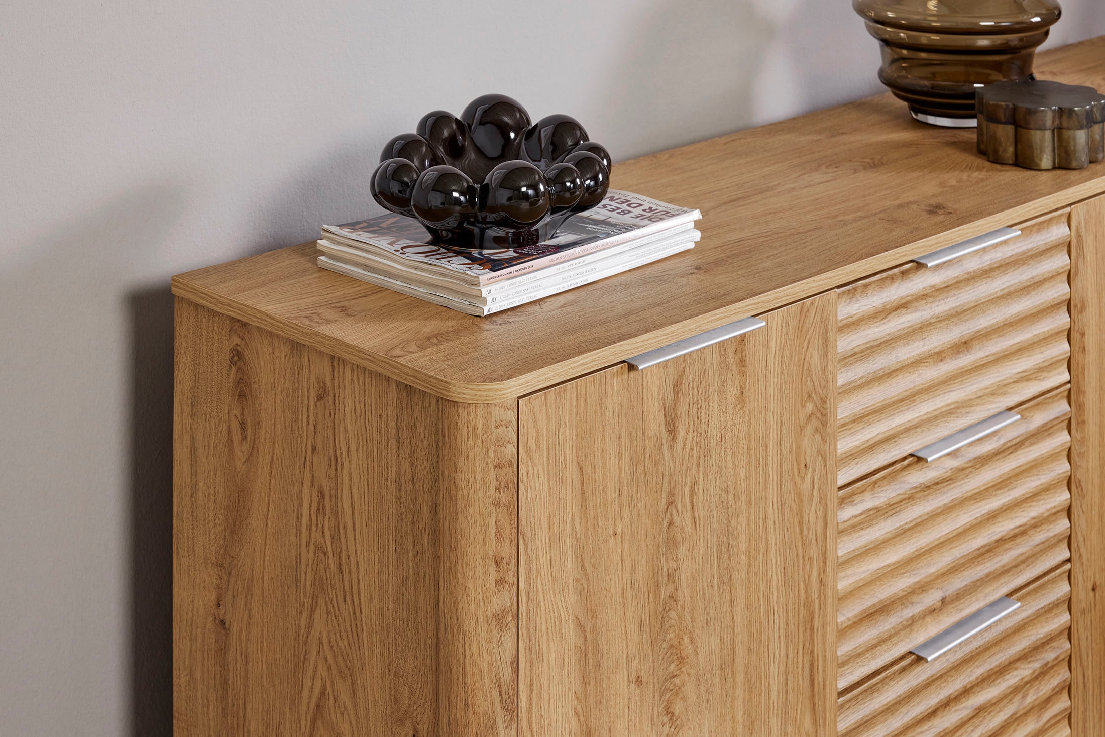 Jahnke Sideboard »WAVE SB 170« 1 Stk. tlg. Sideboard, 3 Schubladen + 3 Türen, Wellendesign, Breite 169,5 cm