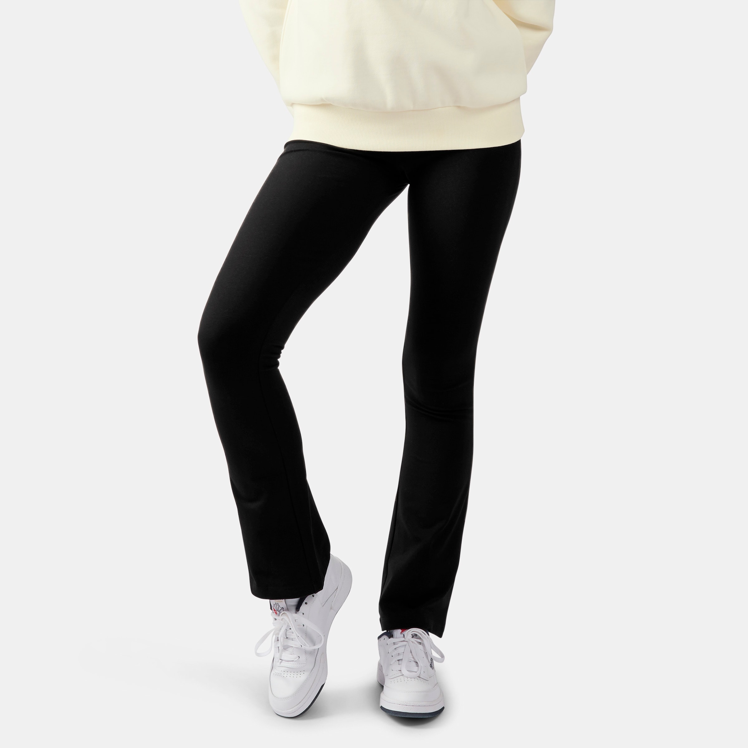 Image of Reebok Leggings "TARA SMALL LOGO FLARED LEGGINGS" sportlicher Stil