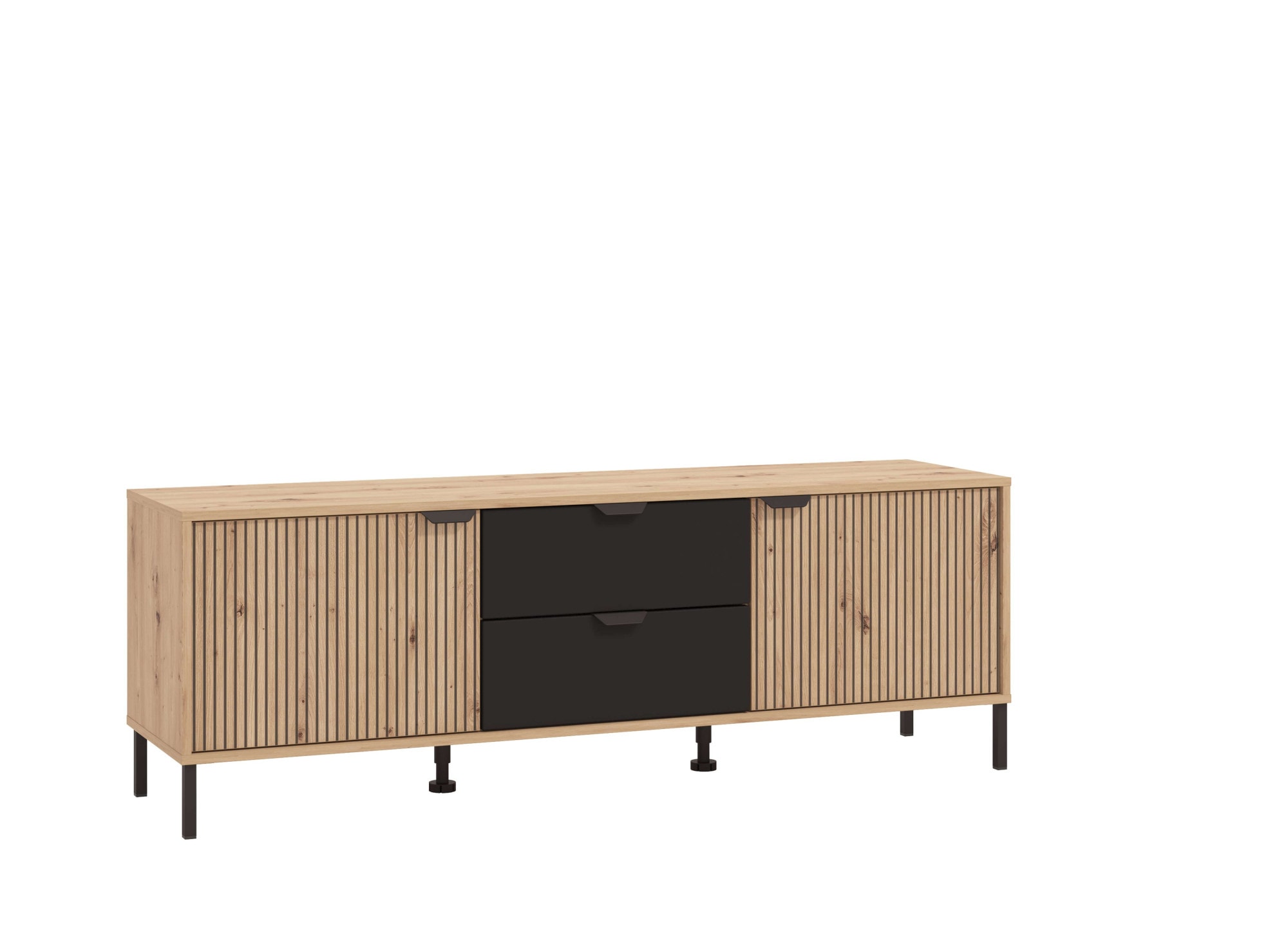 Home affaire Wohnzimmer-Set »Mayenne, inkl. Vitrine H195cm, Highboard H137,5cm, TV-Board, Wandregal« Komplett-Set, 4 Stk. tlg.