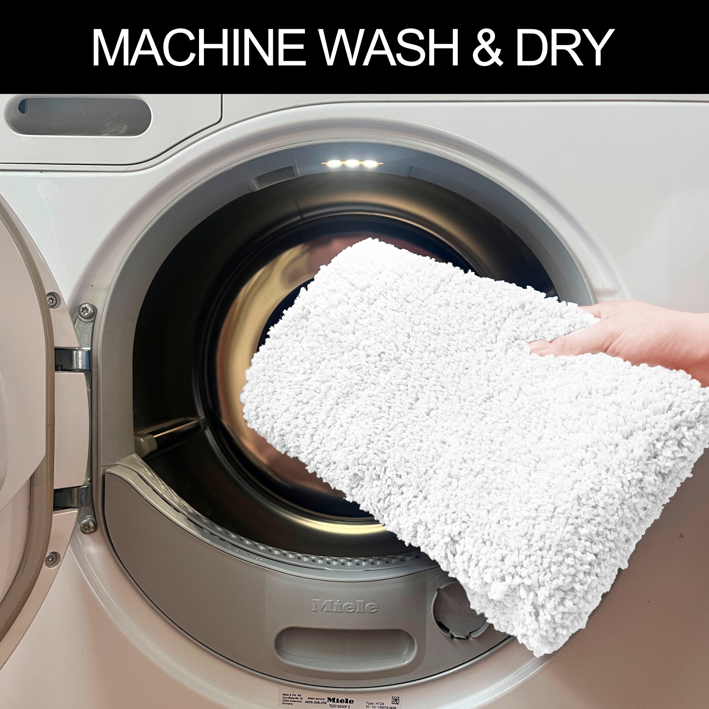 my home Tapis de bain »Inga, Badezimmer Teppich, Badvorleger« Höhe 20 mm Badteppich, unifarben, weich, als halbrund und rechteckig erhältlich