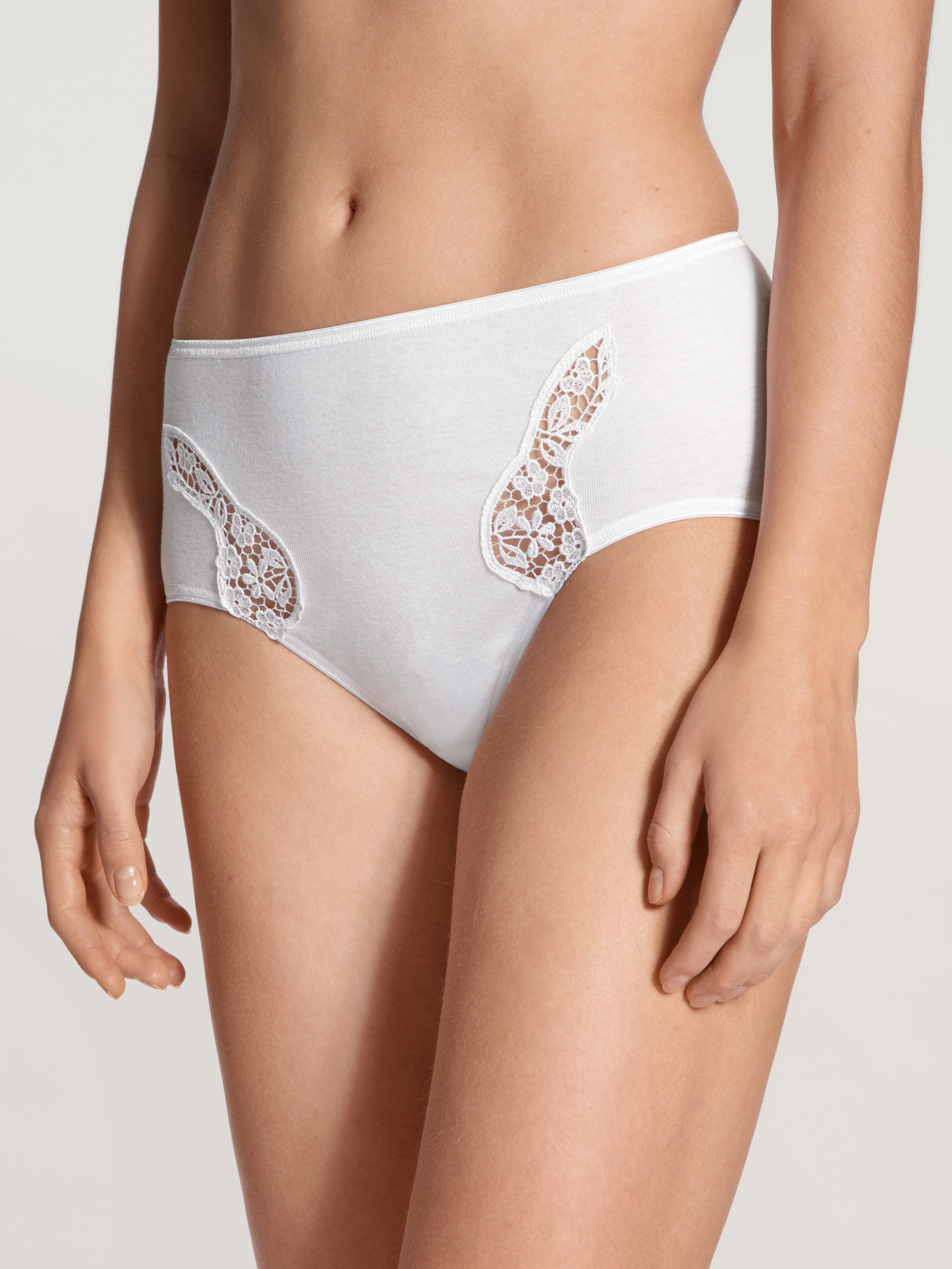 Image of CALIDA Midislip "Feminin Sense" Spitzen-Details, elastisch, Interlock-Qualität, Pure Cotton, nahtfrei