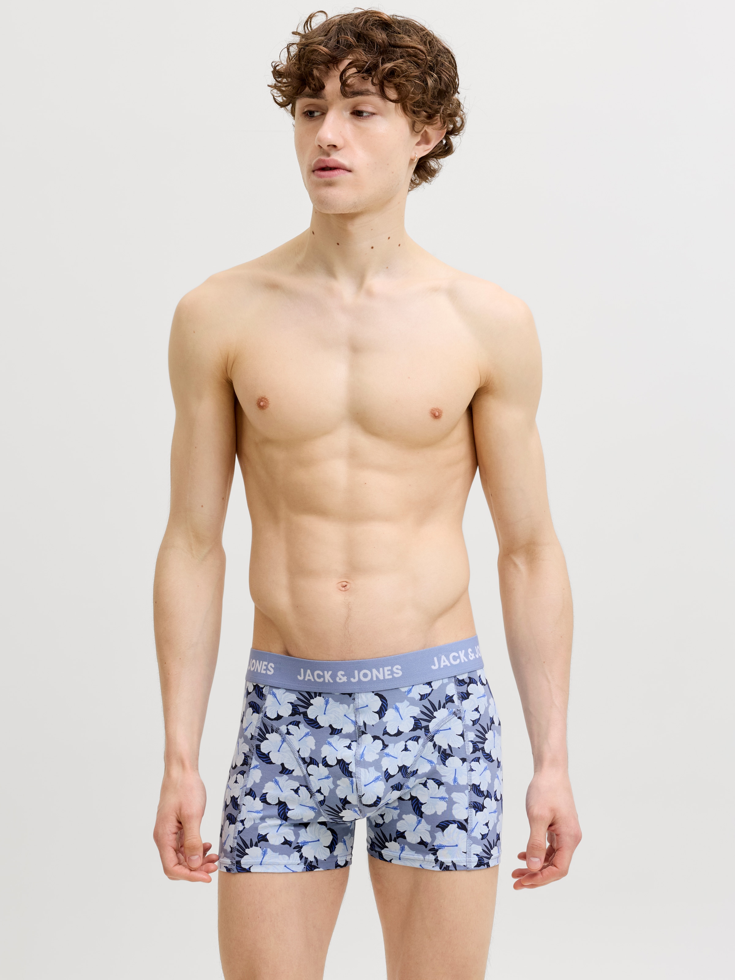 Jack & Jones Tronc »JACBEN TRUNKS 7 PACK STYD« Paquet, 7 cuis mélange de coton, ceinture élastique