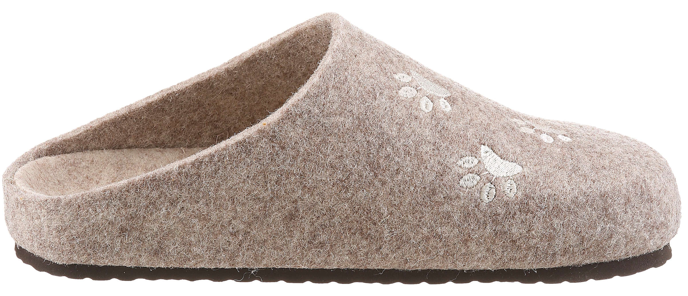 Aniston SHOES Sabot  Chausson, chausson d'intérieur, chaussure à enfiler avec broderie - NOUVELLE COLLECTION