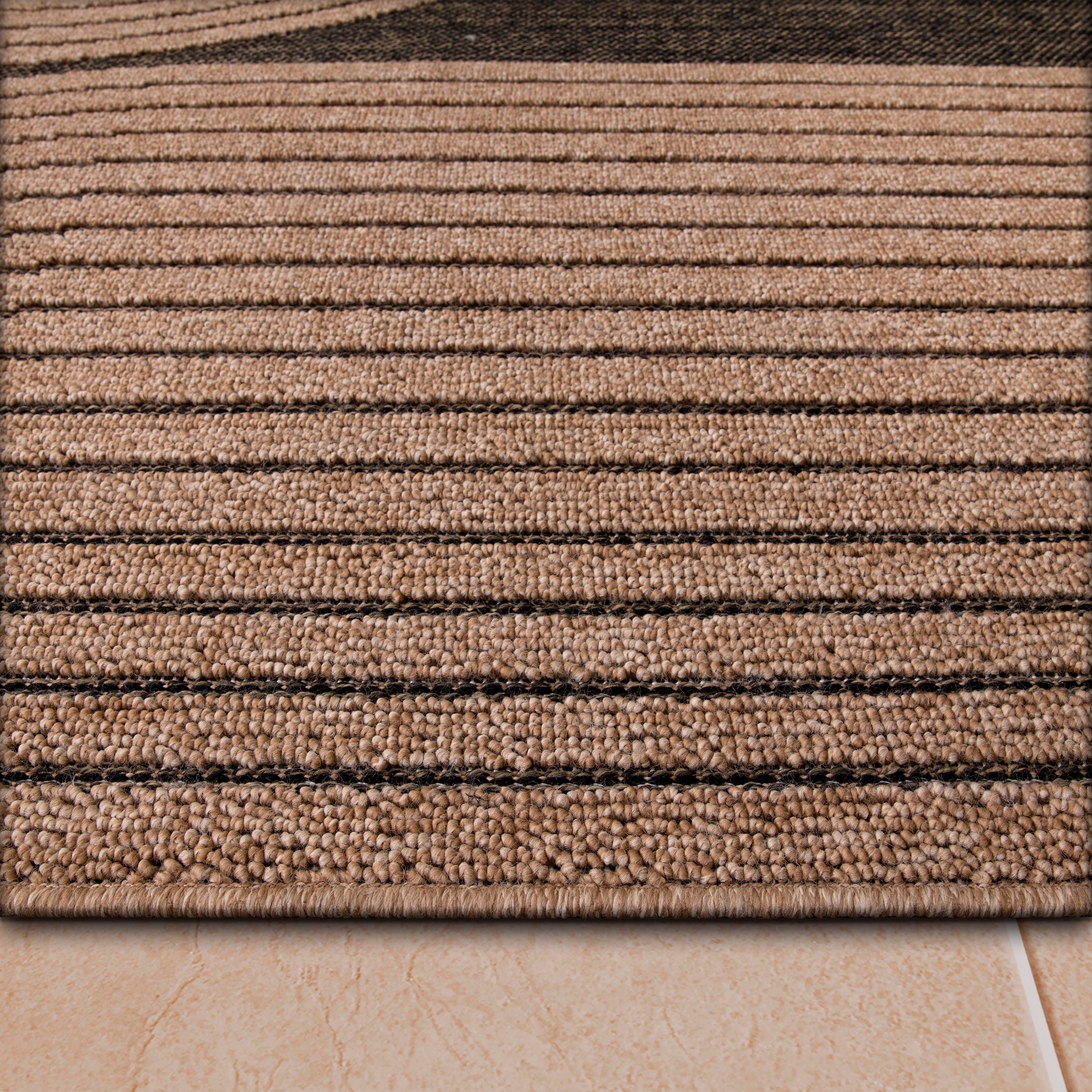 Paco Home Teppich »Cologne 493«, rechteckig, 11 mm Höhe, Flachgewebe, meliert, Regenbogen, mit Fransen, Outdoor geeignet